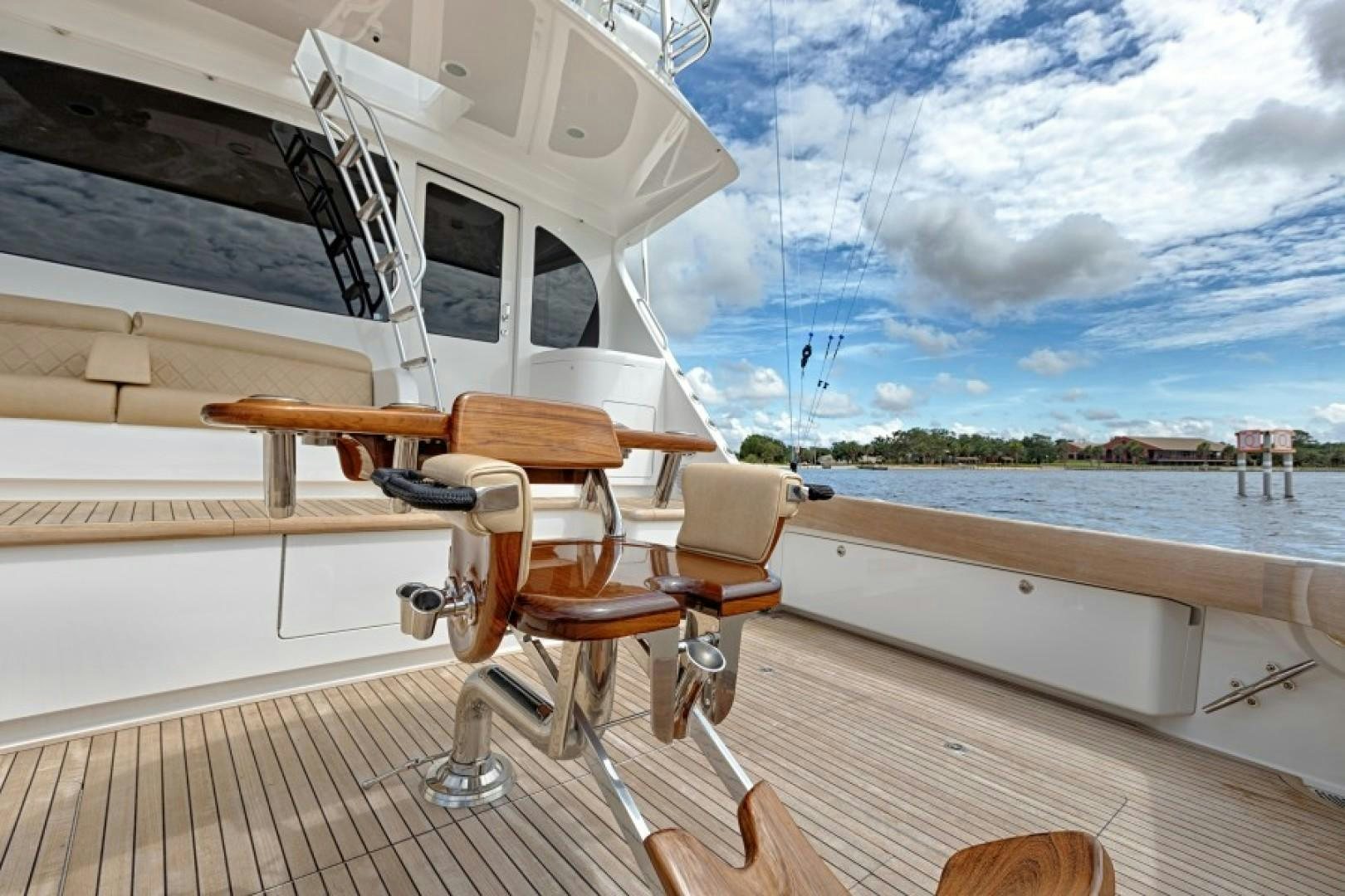 a boat on a deck aboard REEL GOOD TIME Yacht for Sale