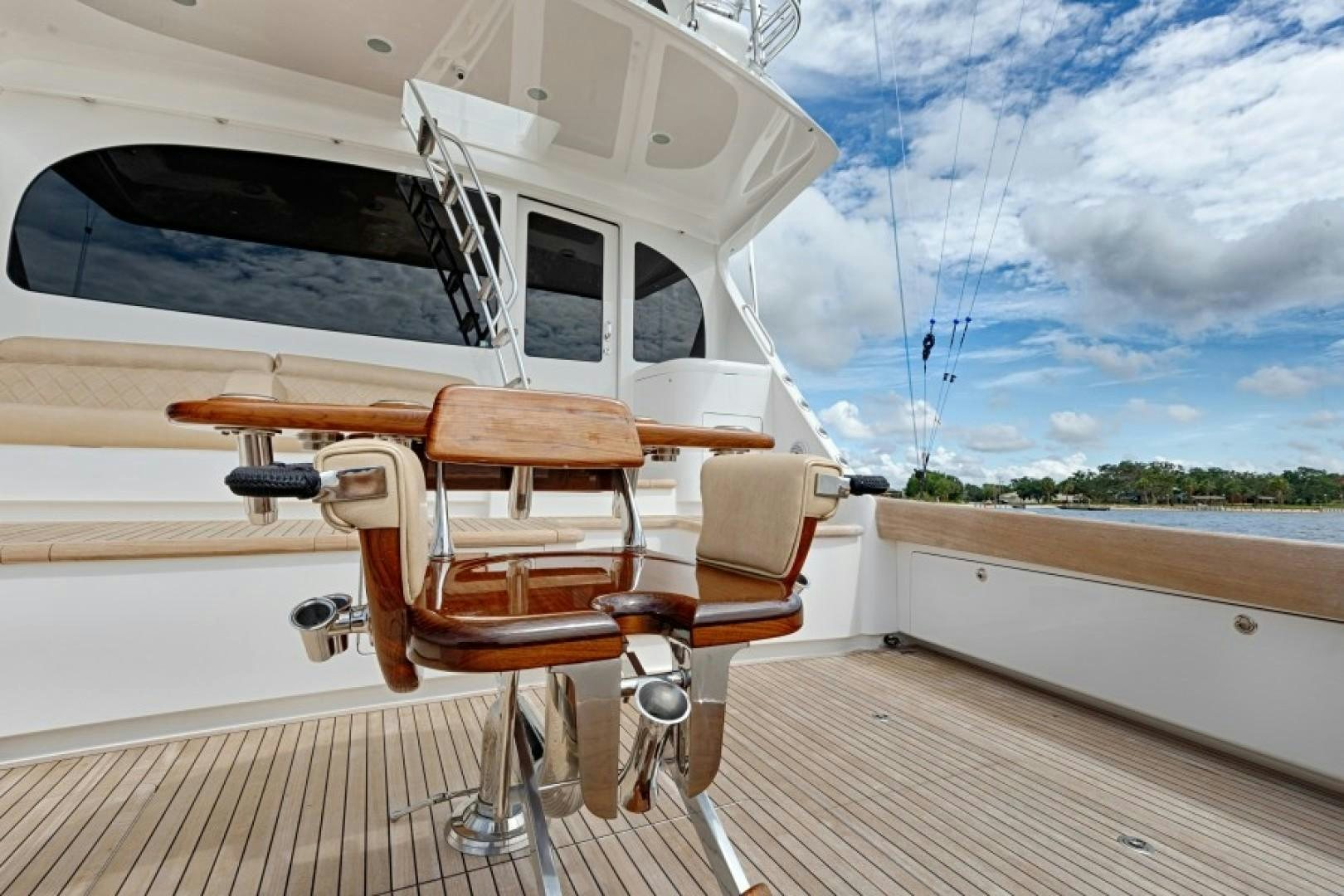 a boat on a deck aboard REEL GOOD TIME Yacht for Sale