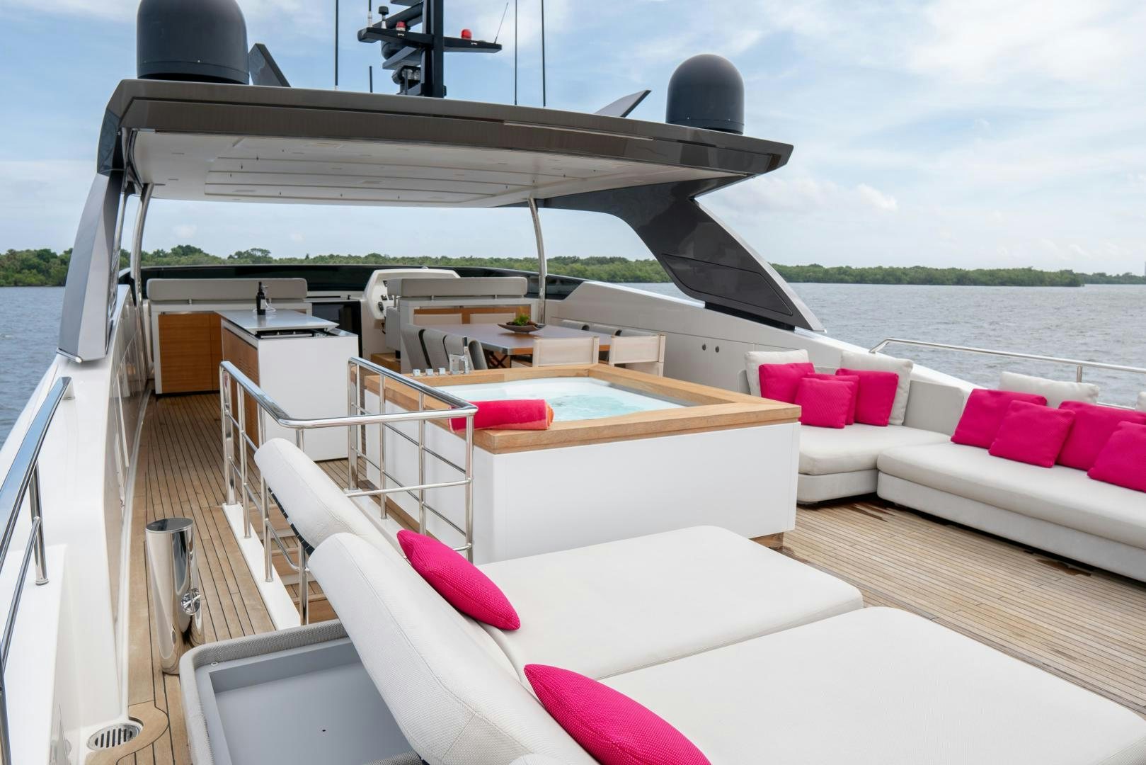a boat on a body of water aboard BODACIOUS Yacht for Sale