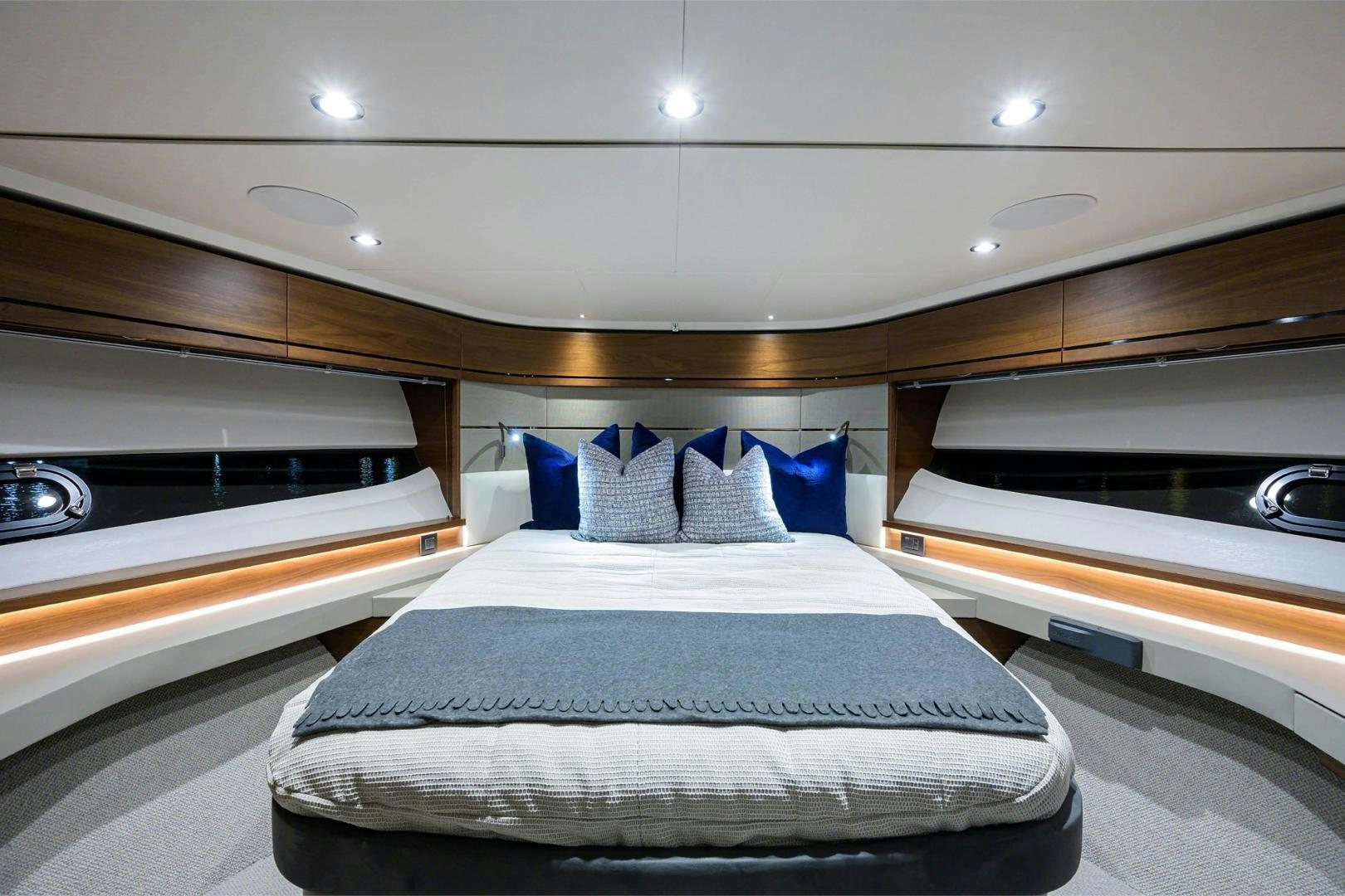 a bed in a room aboard GREAT NEWS Yacht for Sale