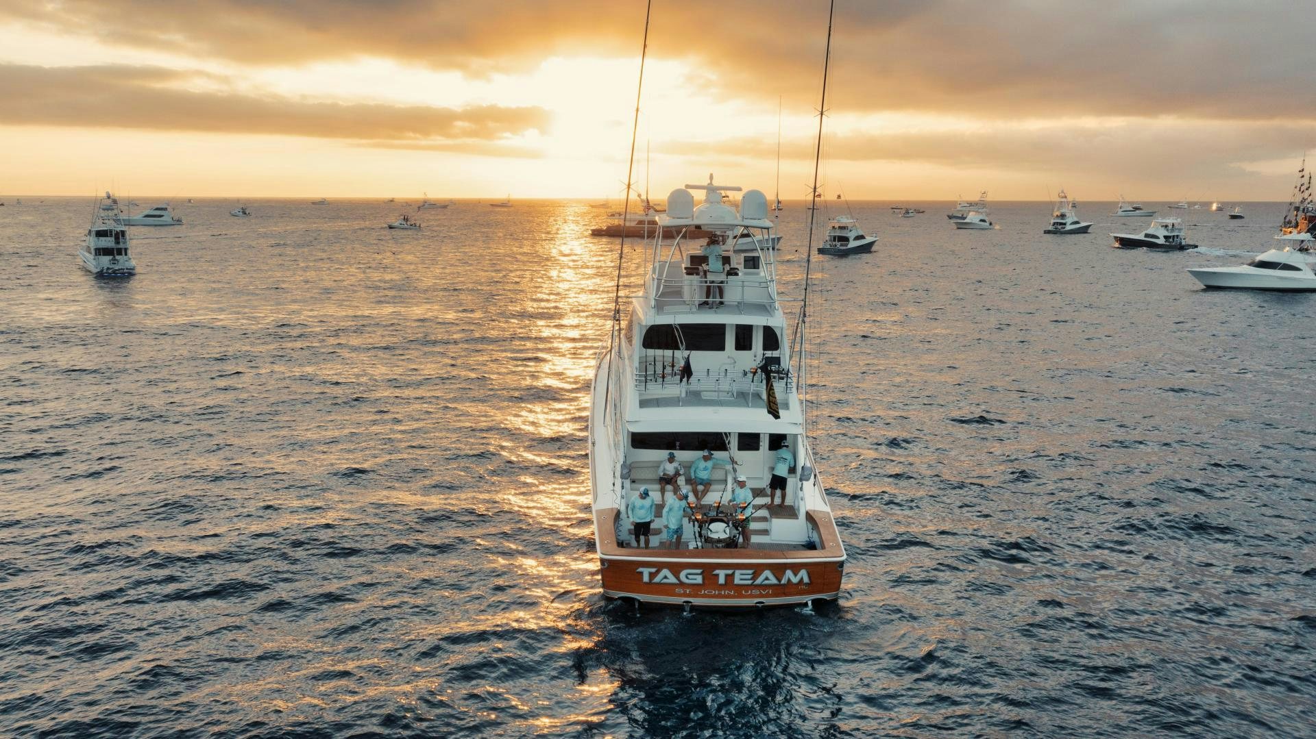 a boat in the water aboard TAG TEAM Yacht for Sale