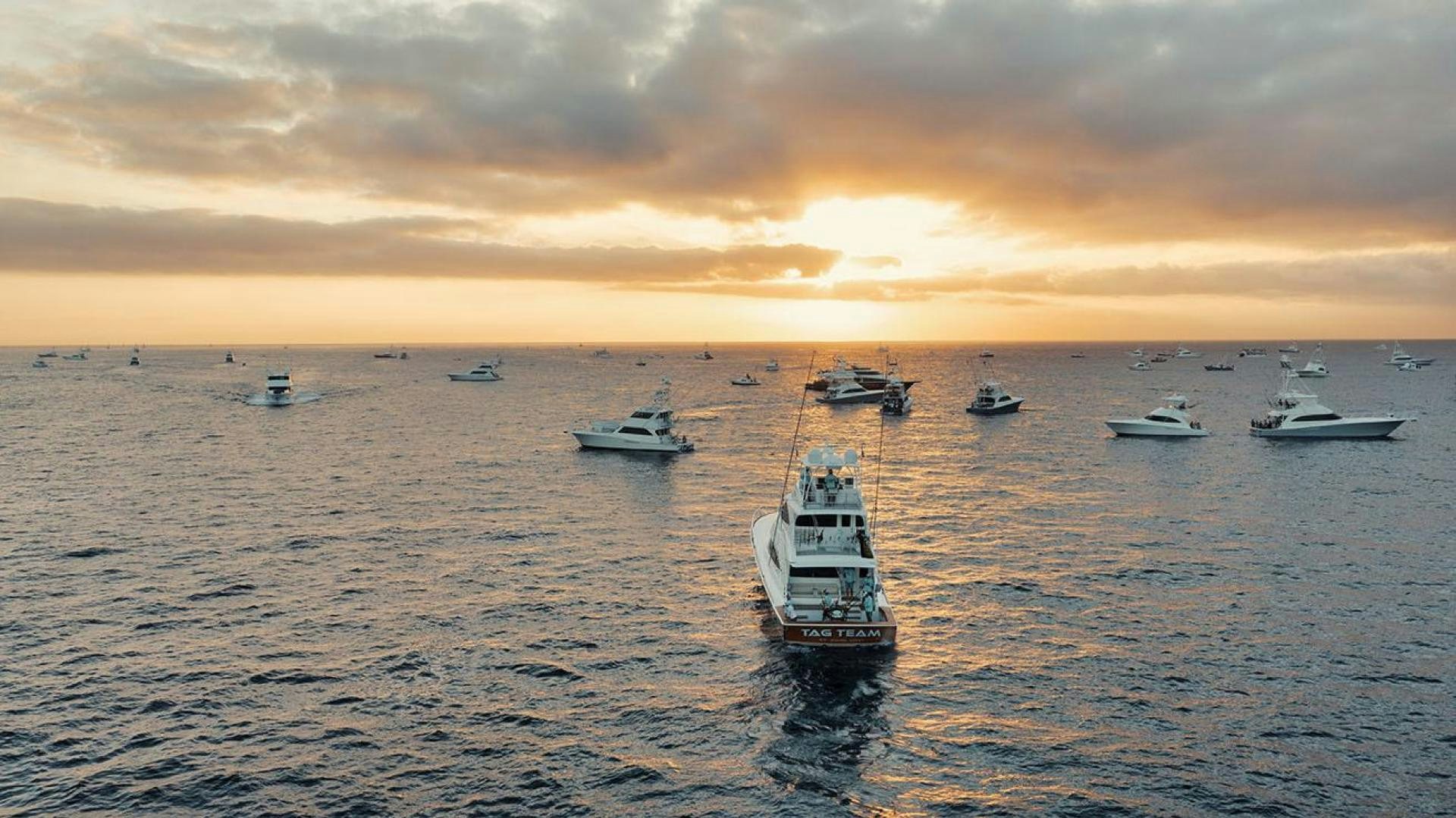 a group of boats in the water aboard TAG TEAM Yacht for Sale