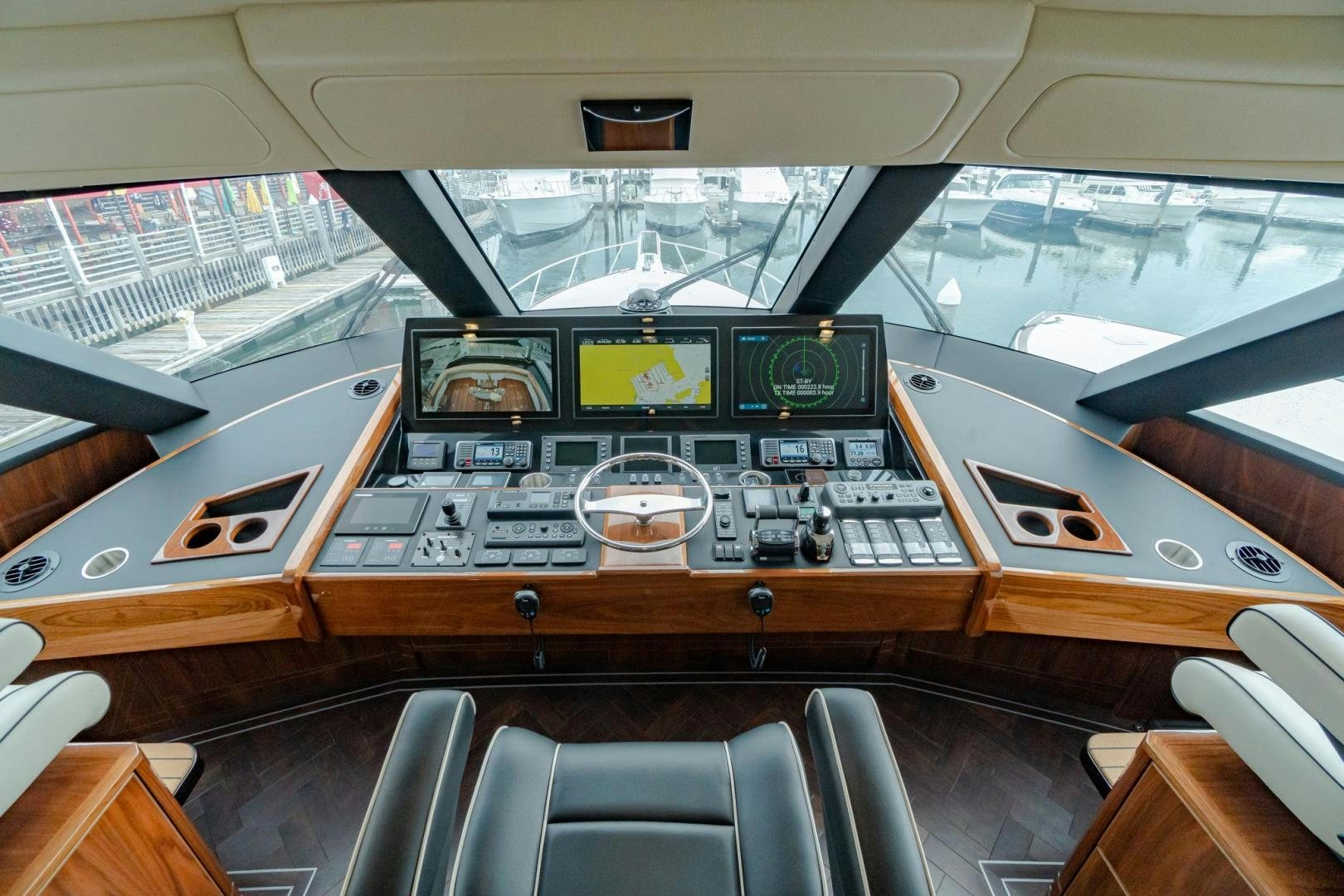 inside of a vehicle aboard TAG TEAM Yacht for Sale