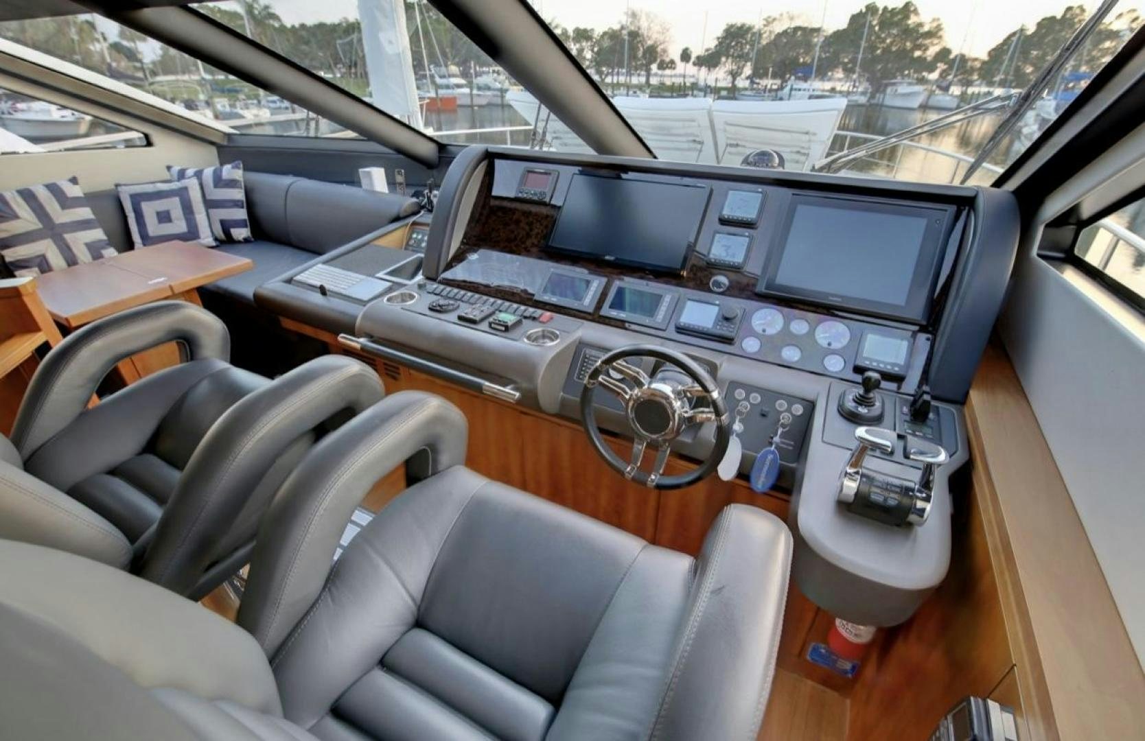 inside of a car aboard SEA C Yacht for Sale