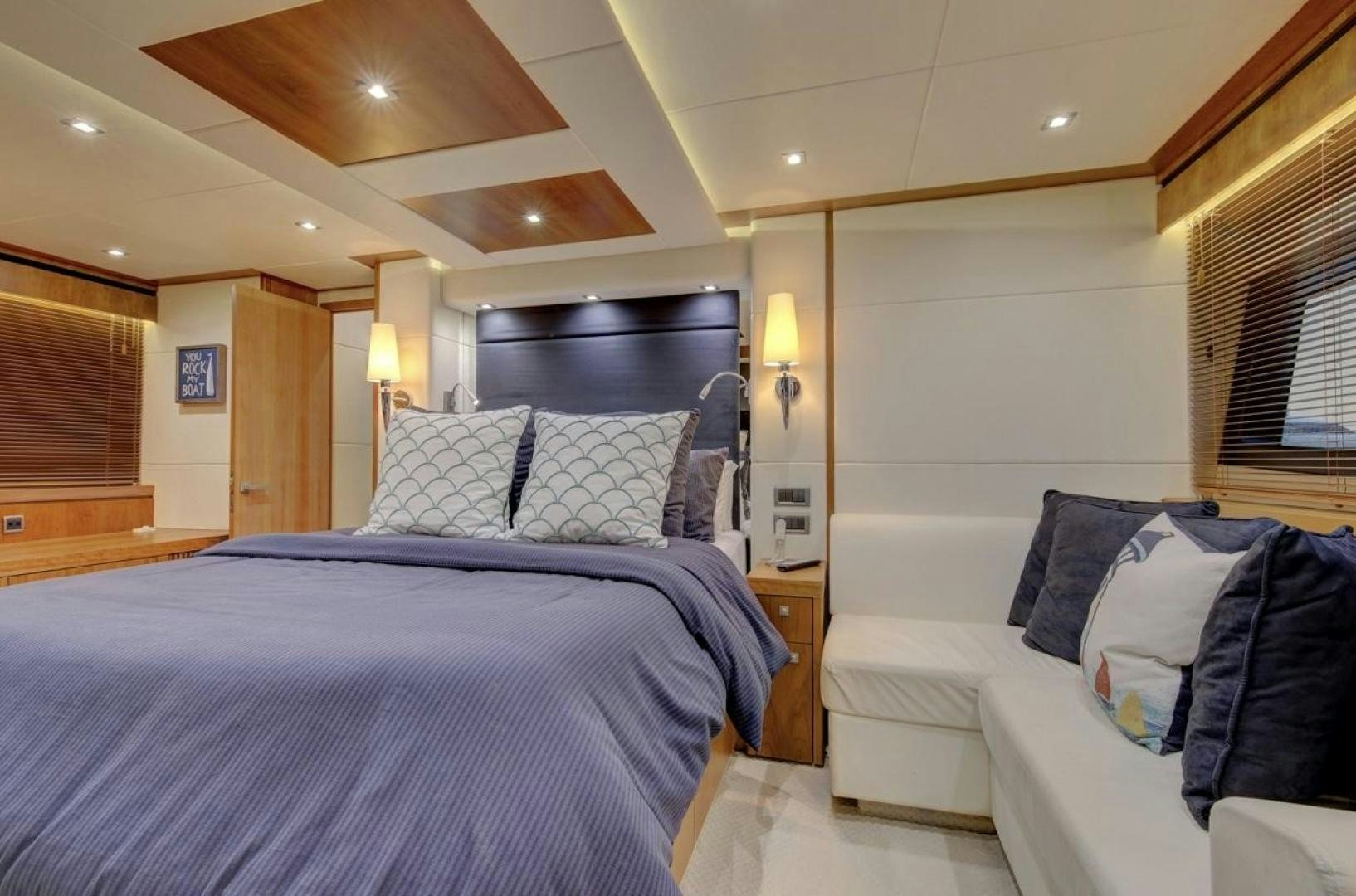 a room with two beds aboard SEA C Yacht for Sale