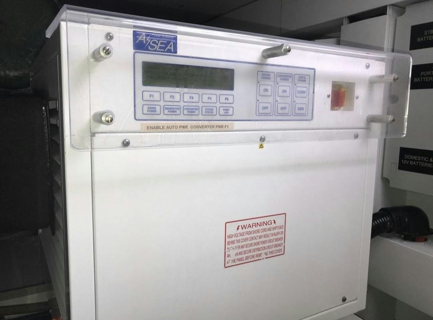 a white machine with buttons aboard SEA C Yacht for Sale