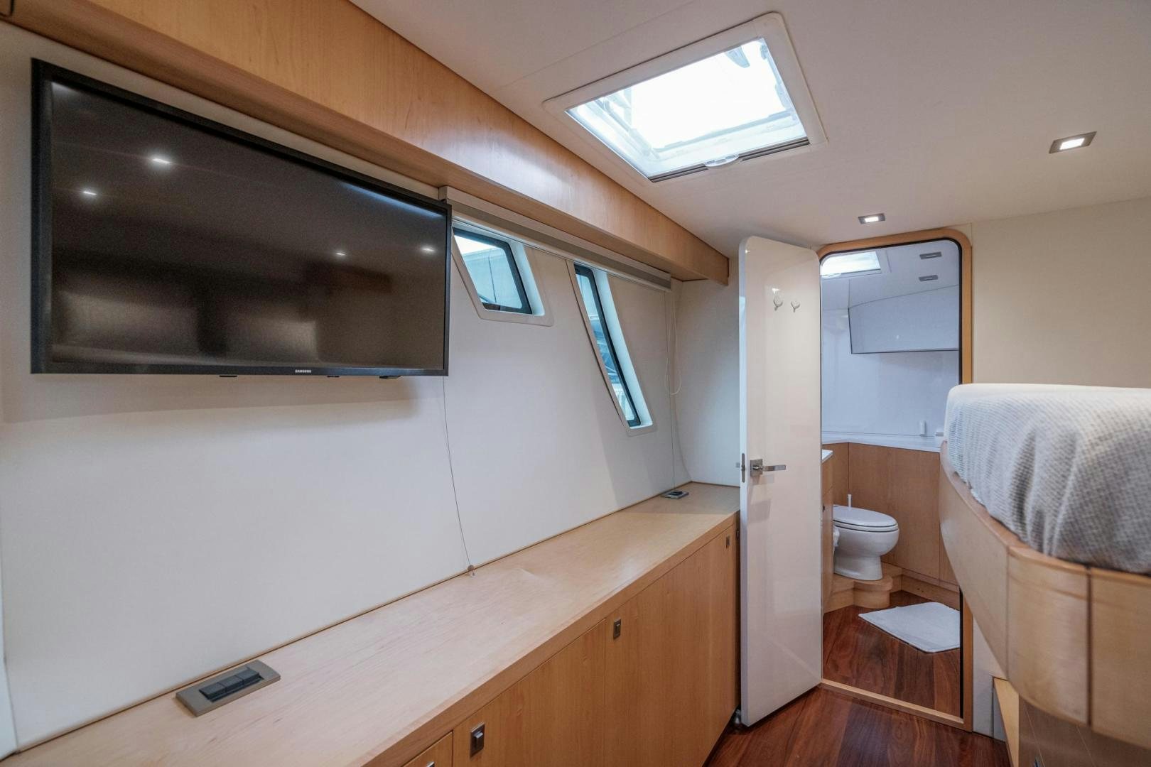 a bathroom with a sink and a toilet aboard MY CAT Yacht for Sale