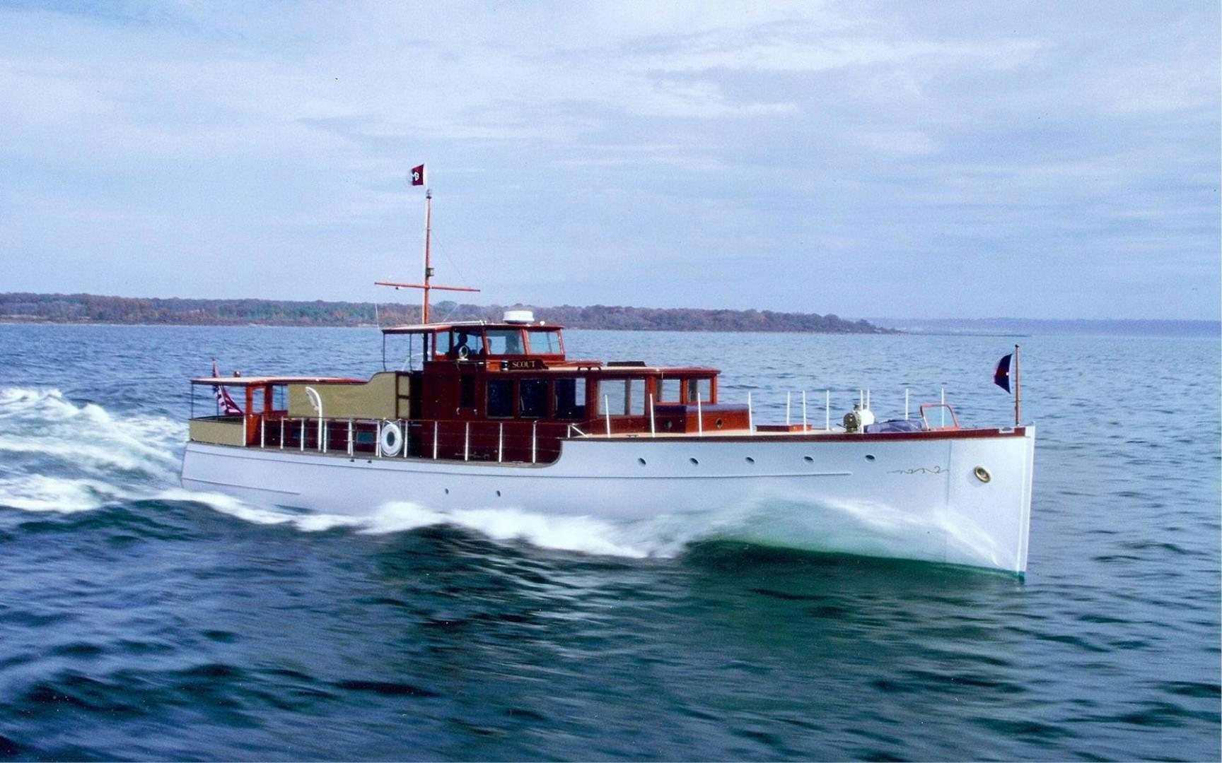 a boat on the water aboard SCOUT Yacht for Sale