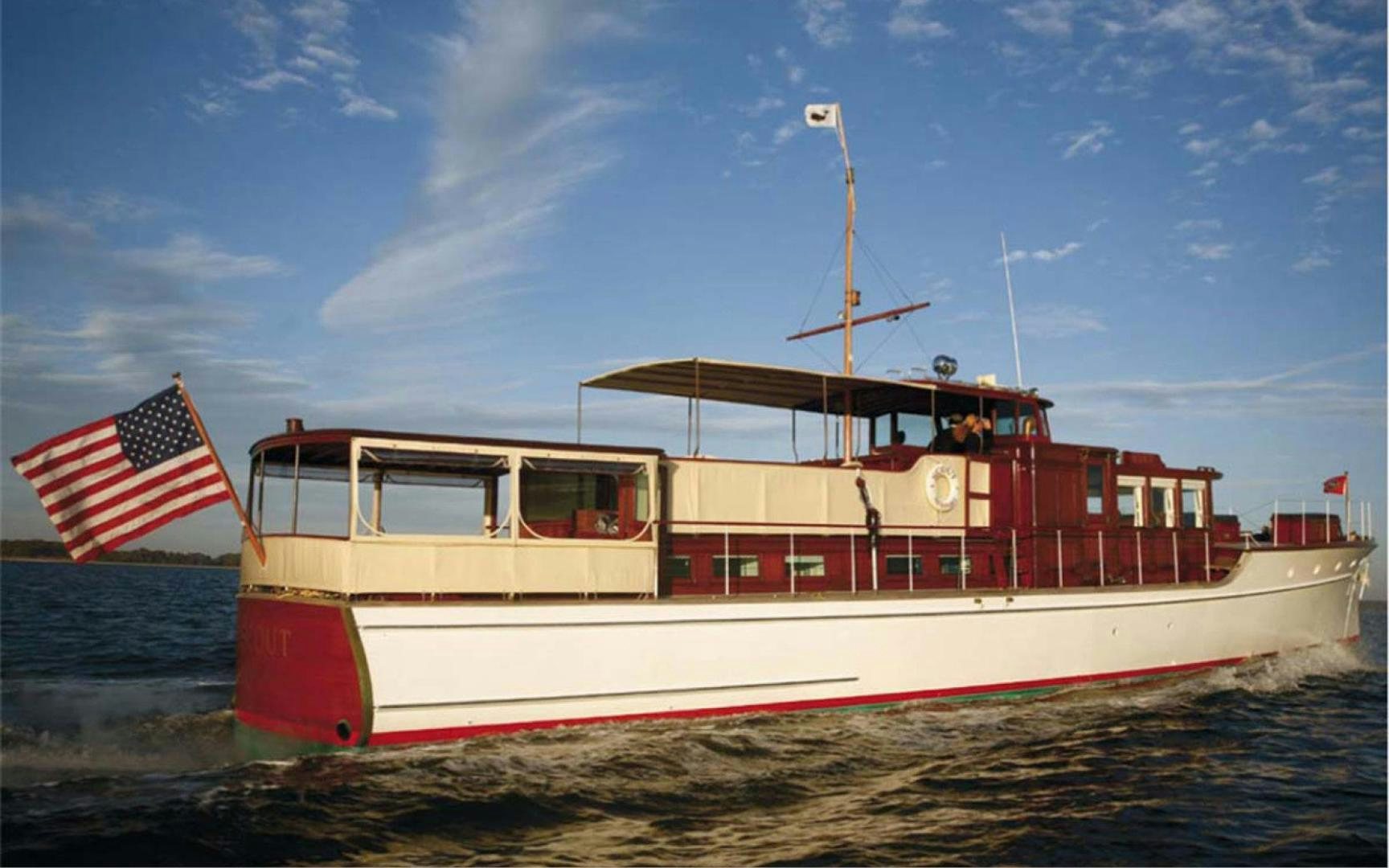 a boat on the water aboard SCOUT Yacht for Sale