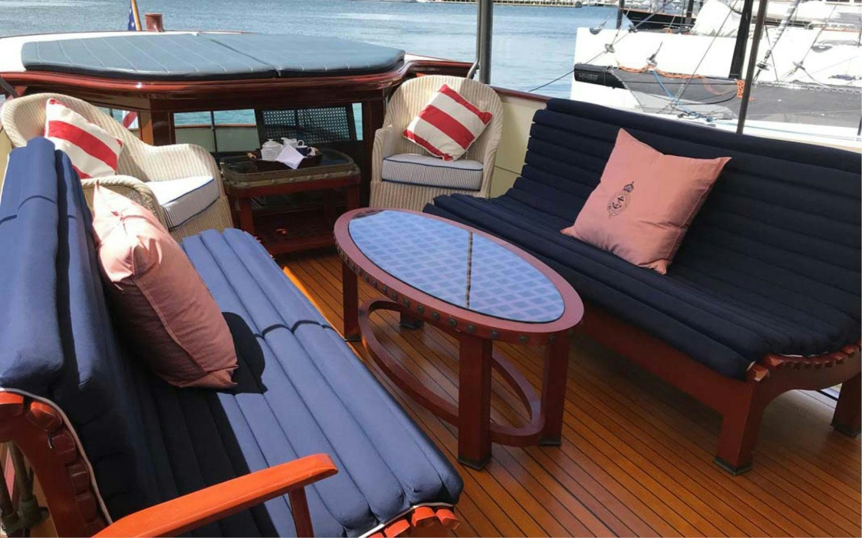a boat on the water aboard SCOUT Yacht for Sale