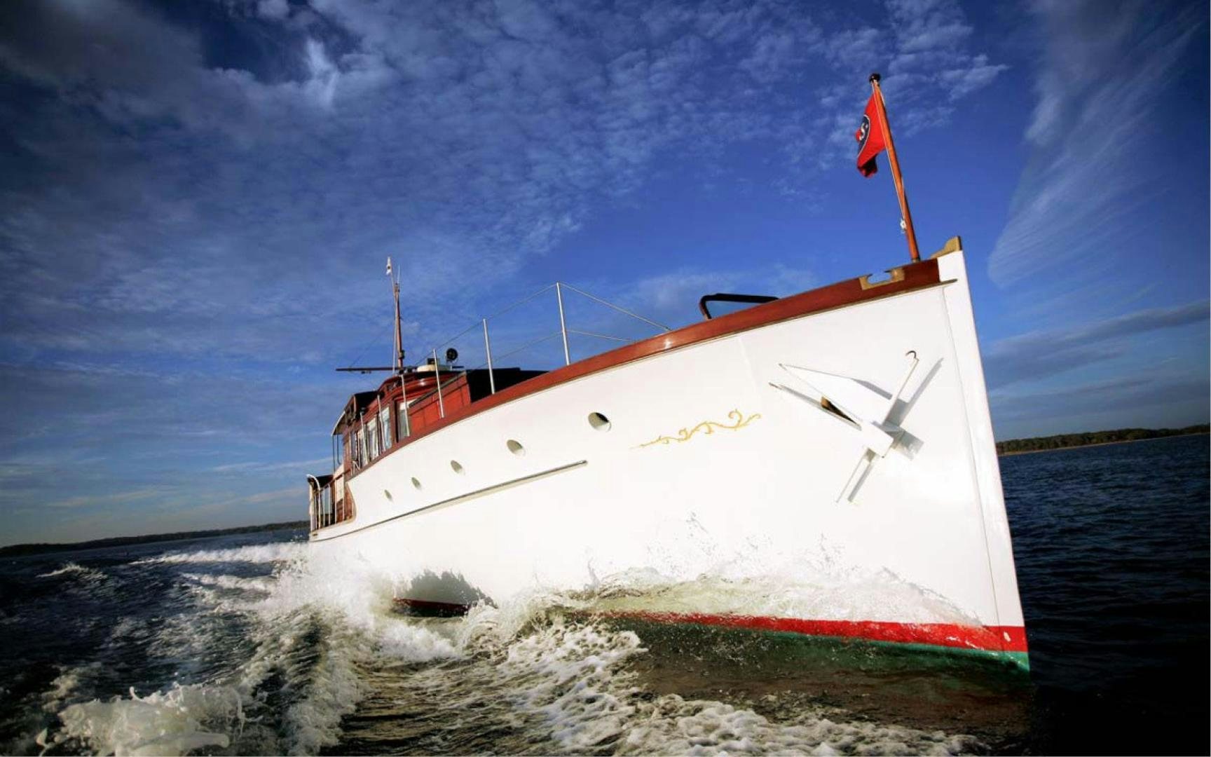 a boat on the water aboard SCOUT Yacht for Sale