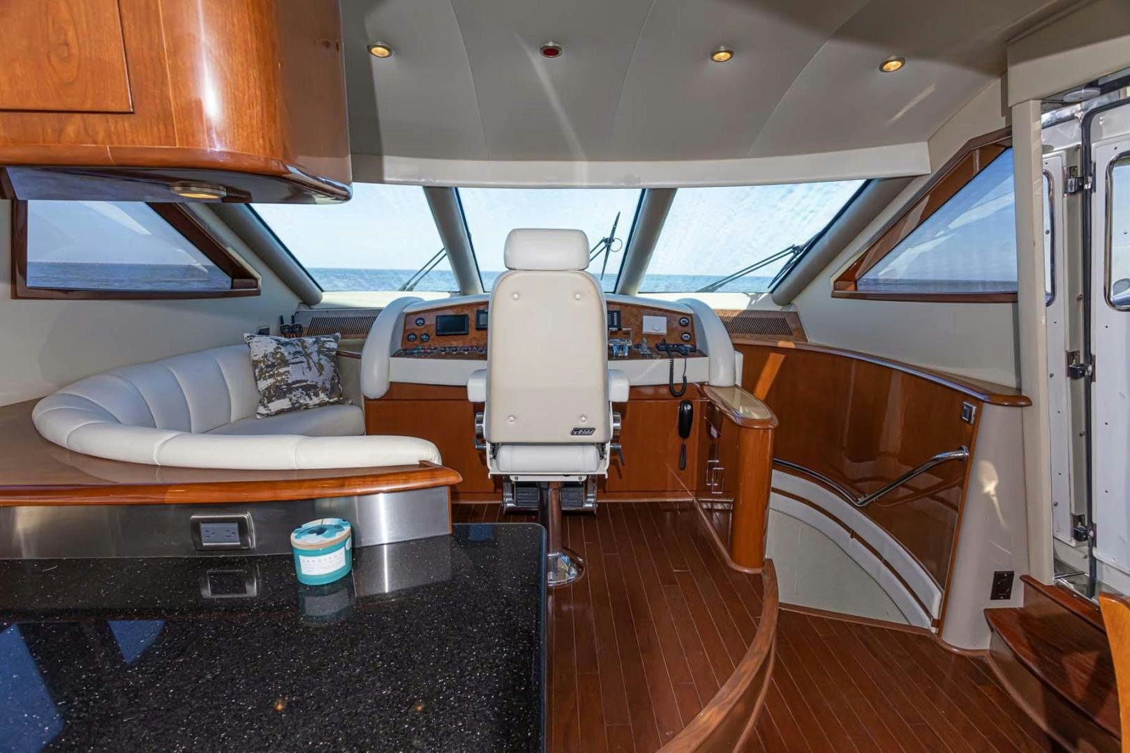 inside of a boat aboard DECKED OUT Yacht for Sale