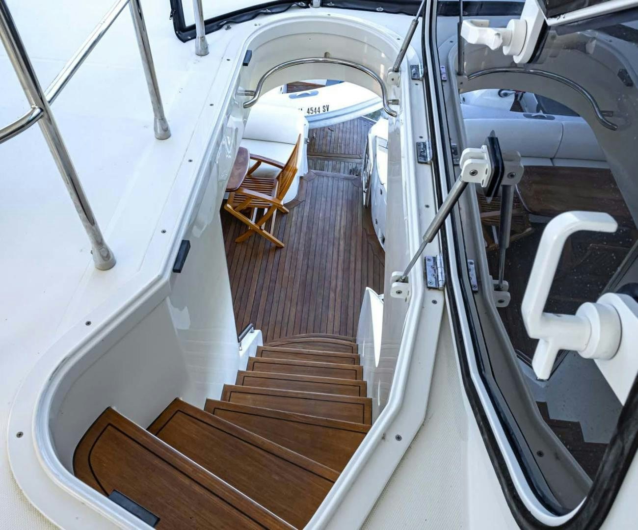 inside of a vehicle aboard DECKED OUT Yacht for Sale
