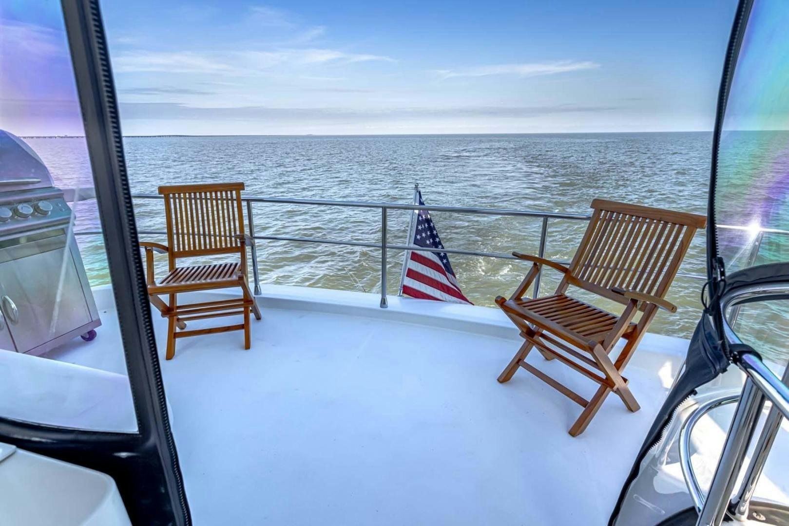 chairs on a boat aboard DECKED OUT Yacht for Sale