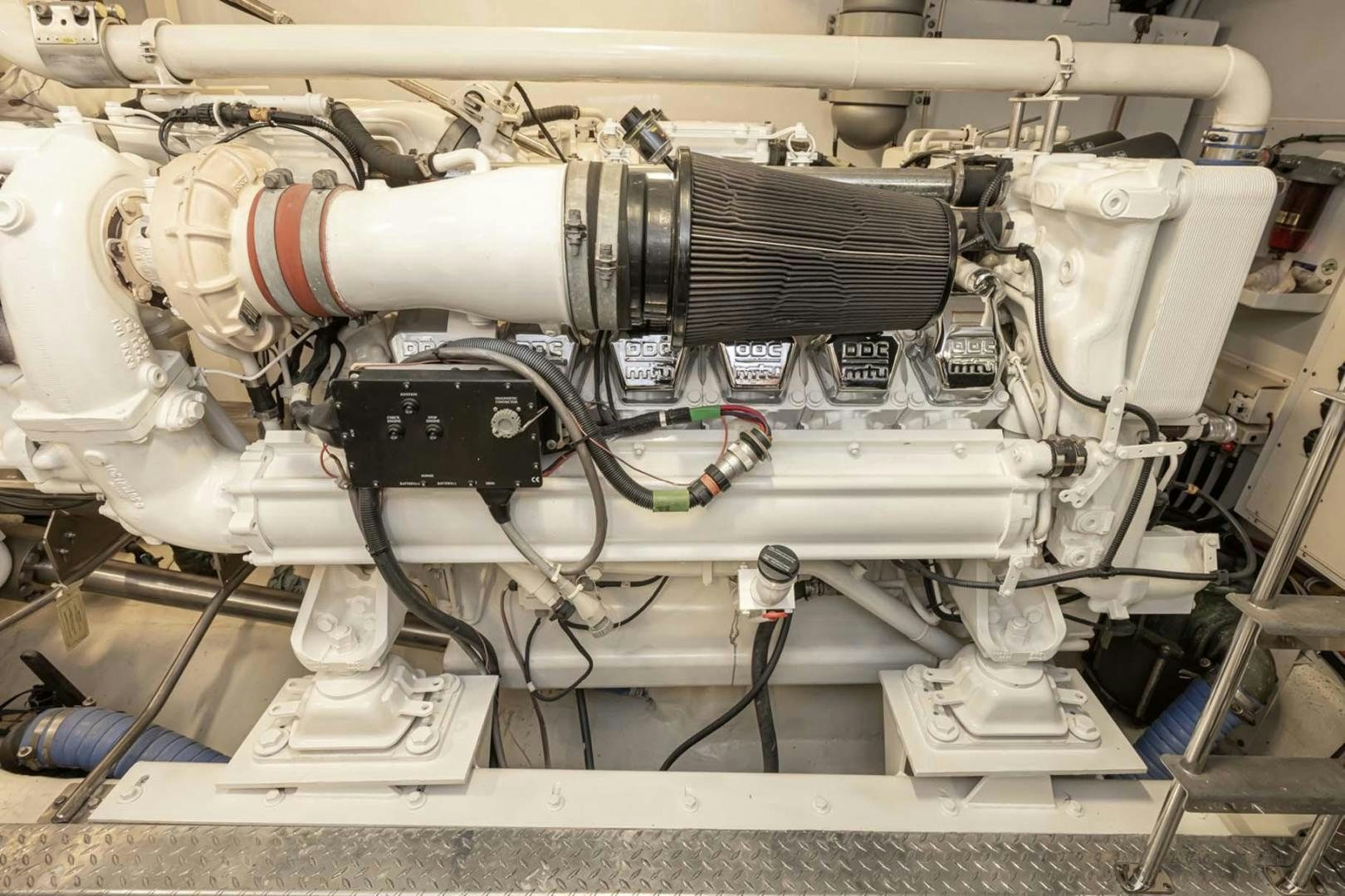 a close-up of a machine aboard DECKED OUT Yacht for Sale