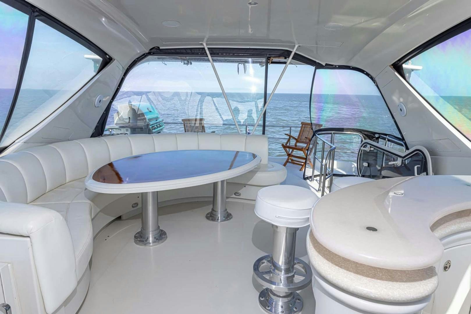 inside of a car aboard DECKED OUT Yacht for Sale