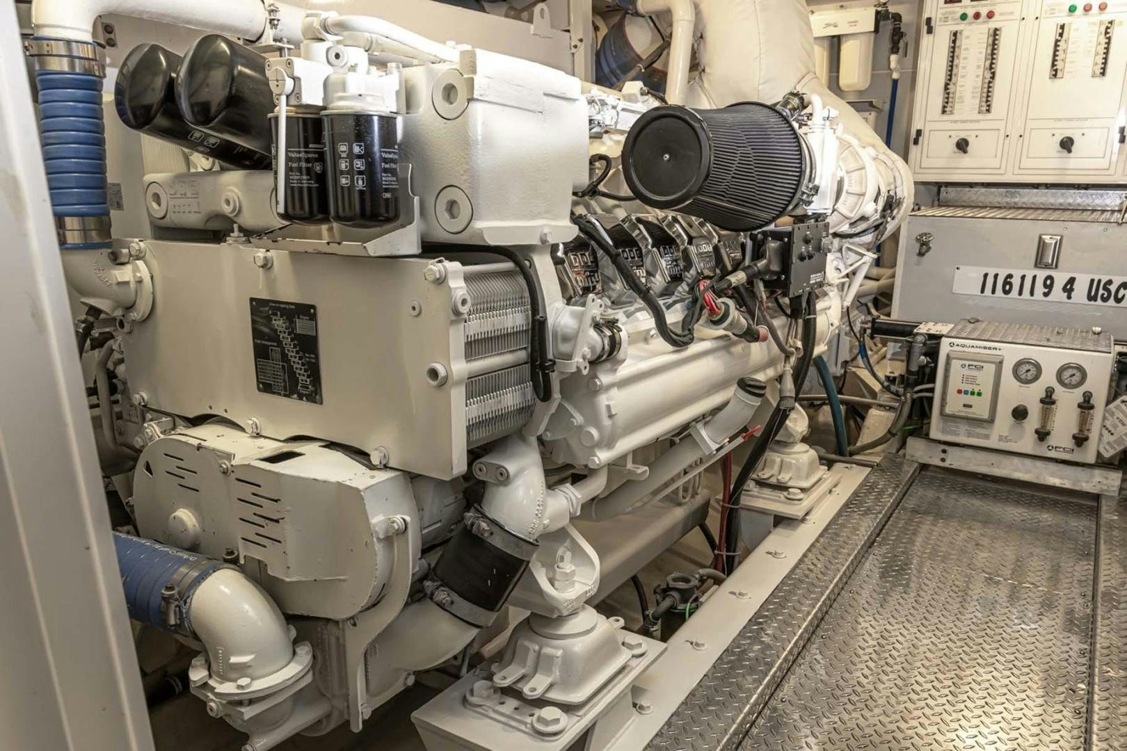 a machine with a large metal object aboard DECKED OUT Yacht for Sale