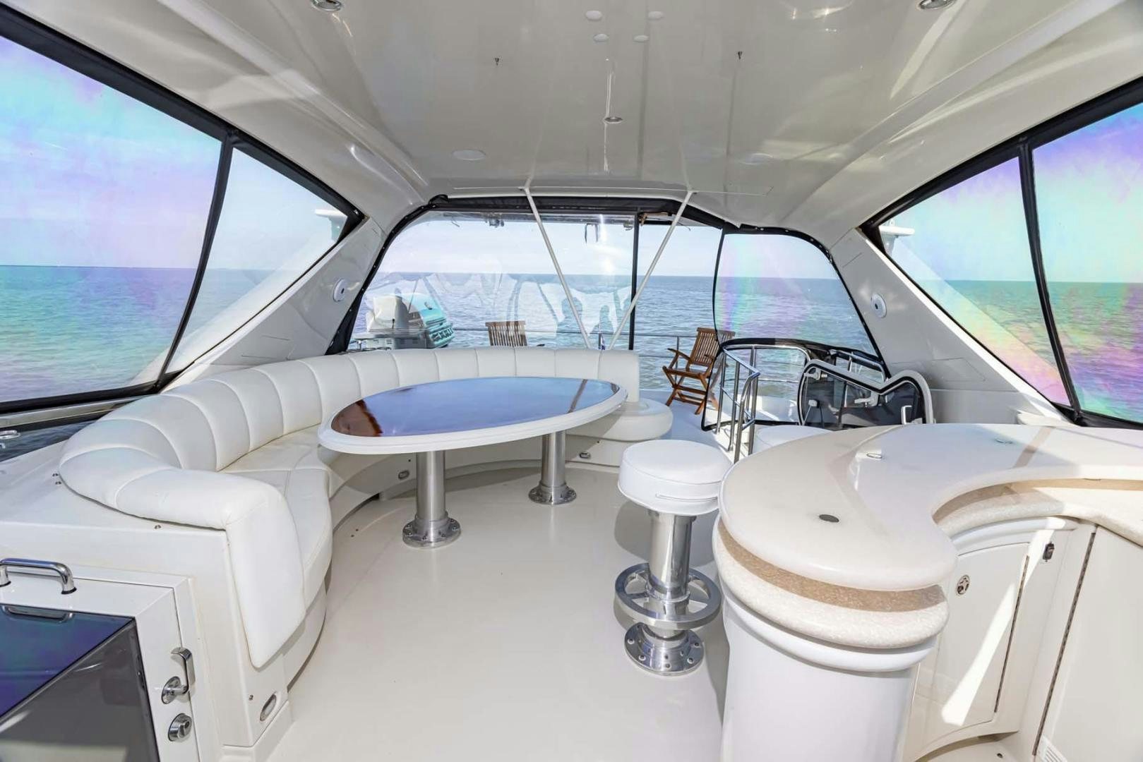 inside of a car aboard DECKED OUT Yacht for Sale