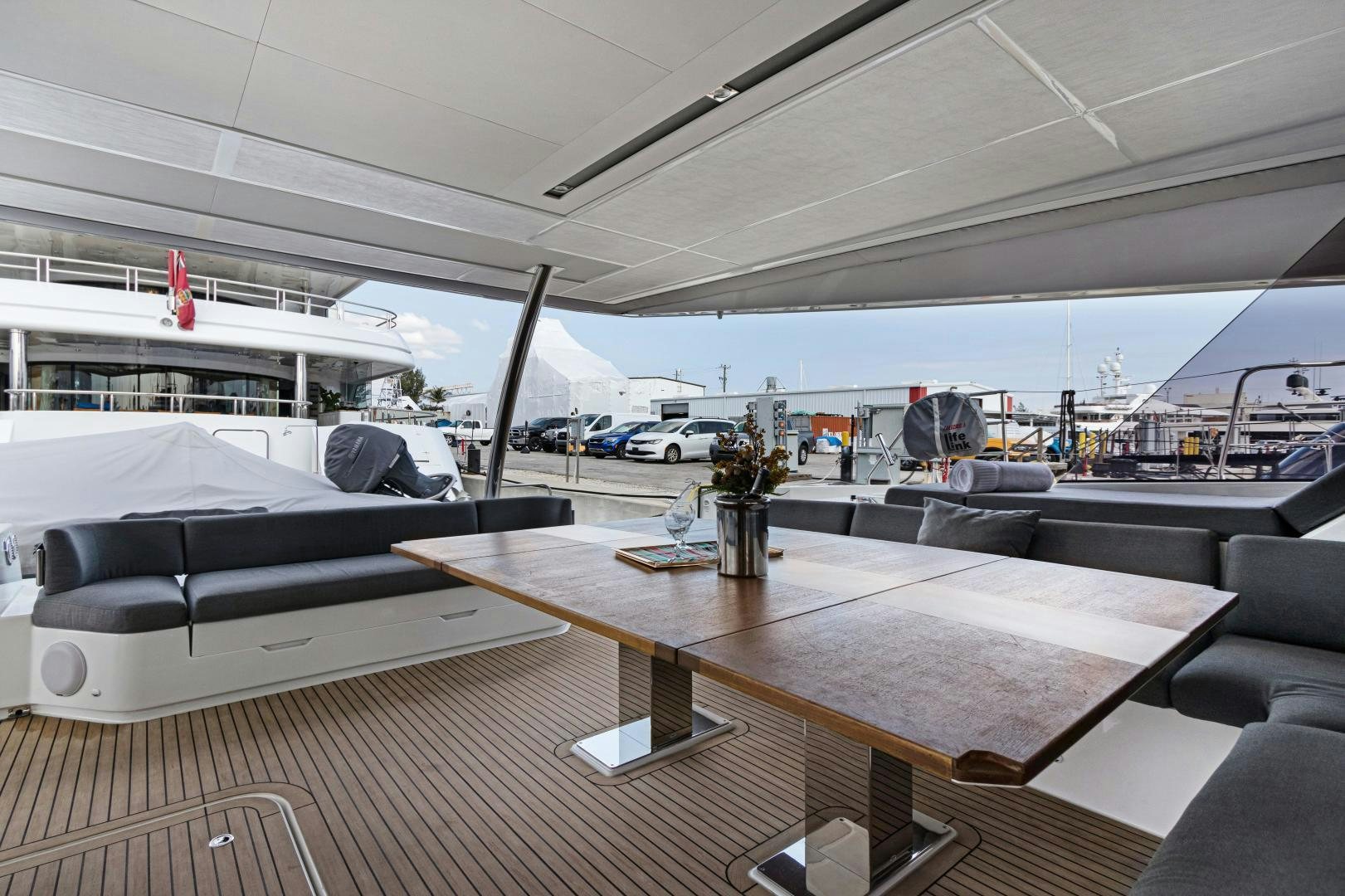 a boat on the water aboard Ocean Seven Yacht for Sale