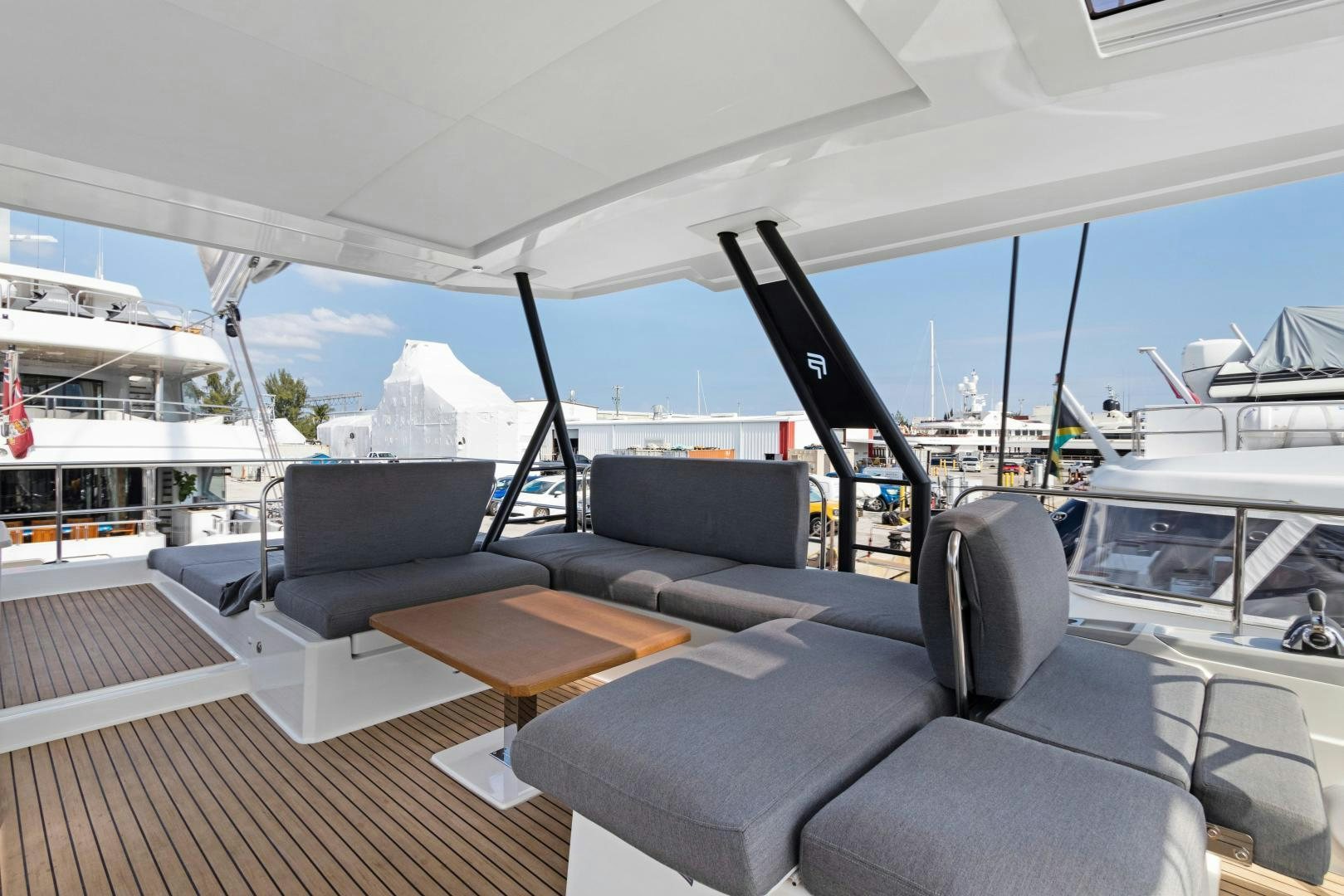 a boat on the water aboard Ocean Seven Yacht for Sale