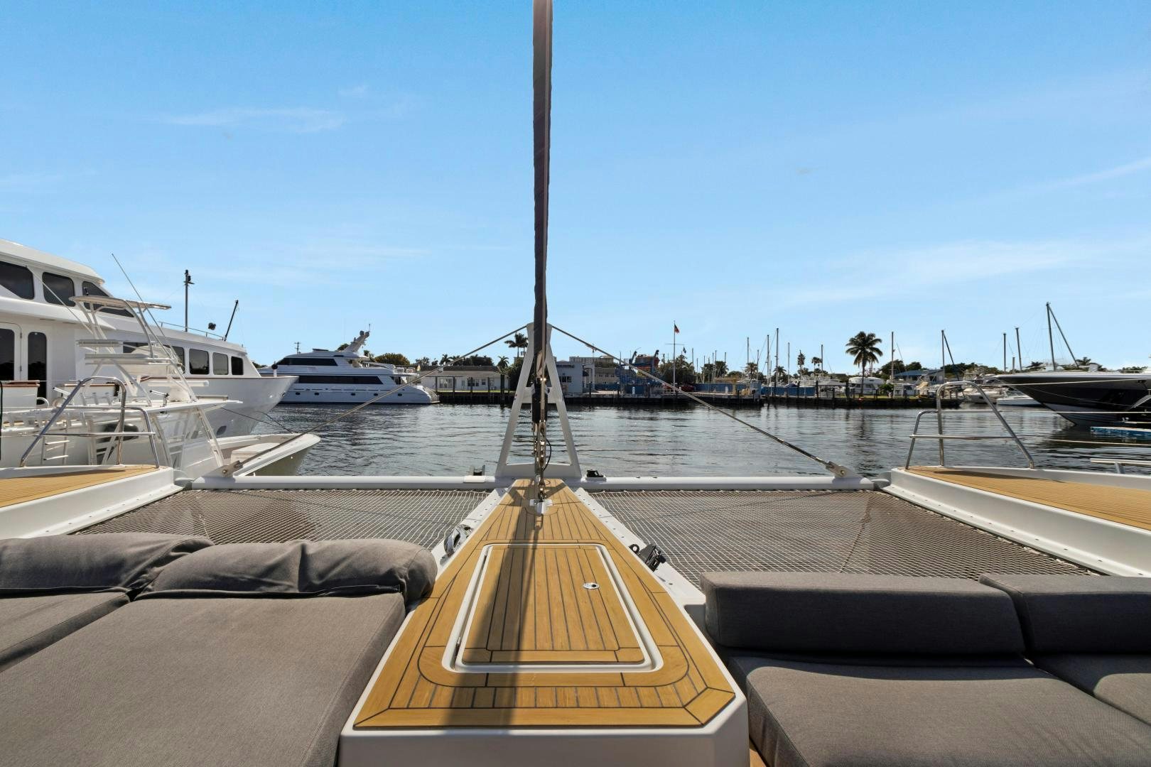a boat in the water aboard Ocean Seven Yacht for Sale