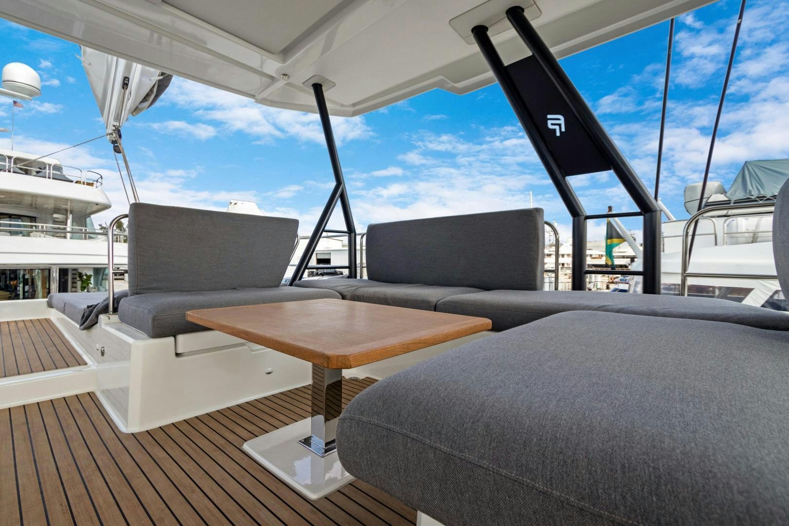 a boat on the water aboard Ocean Seven Yacht for Sale
