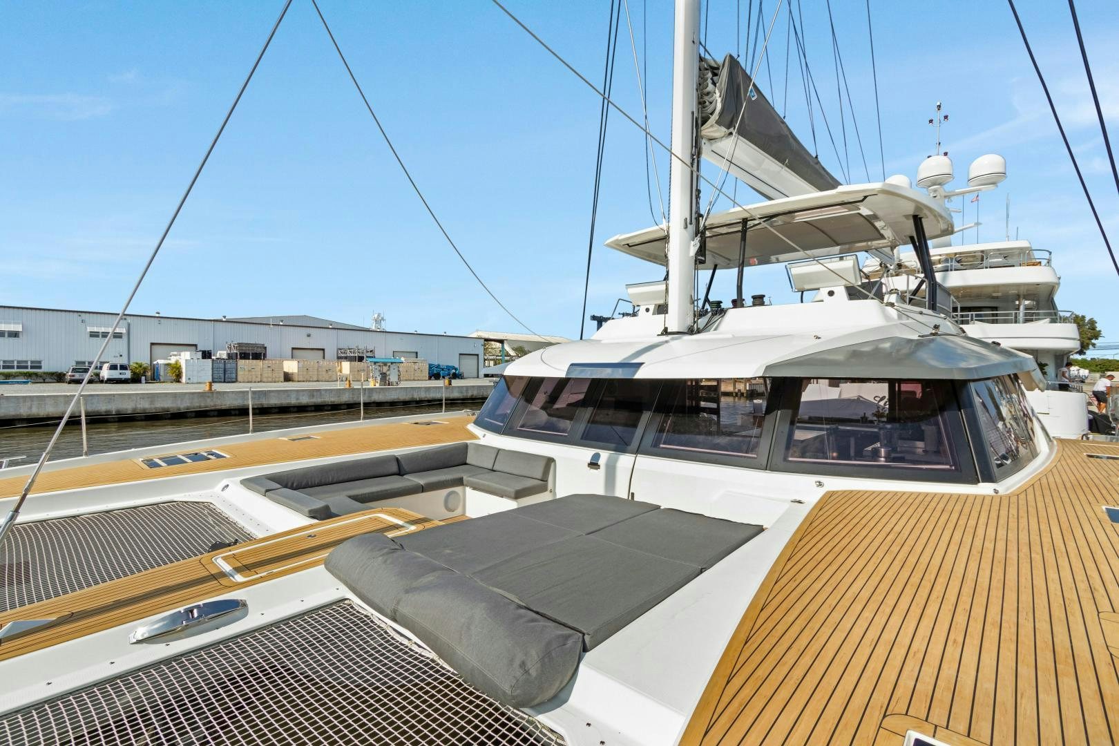 a boat on the water aboard Ocean Seven Yacht for Sale