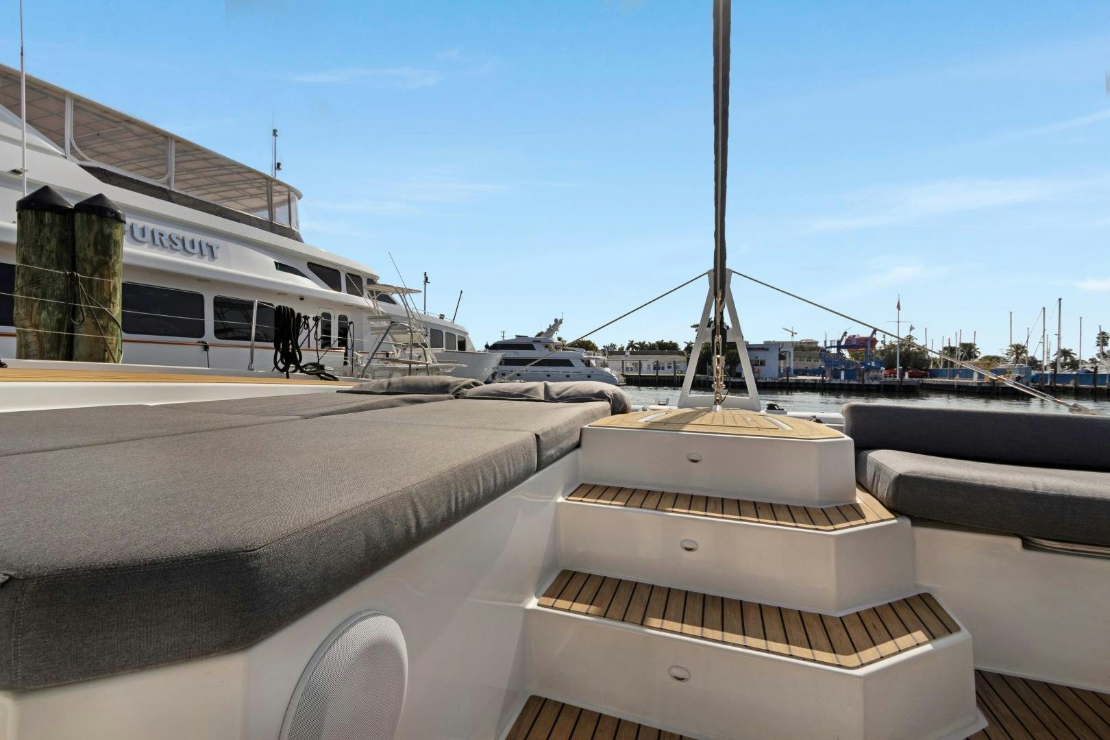 a boat on the water aboard Ocean Seven Yacht for Sale