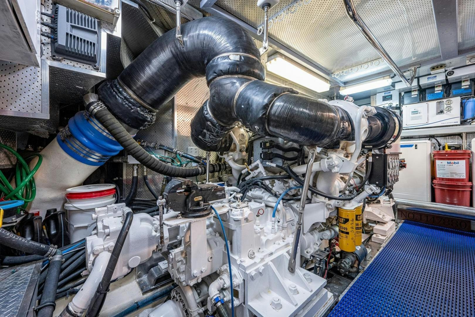 a machine with pipes aboard ODYSSEY Yacht for Sale