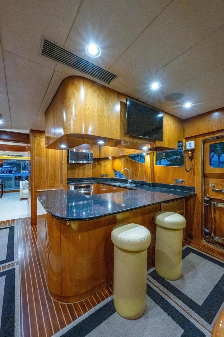 a bathroom with a large counter aboard ODYSSEY Yacht for Sale