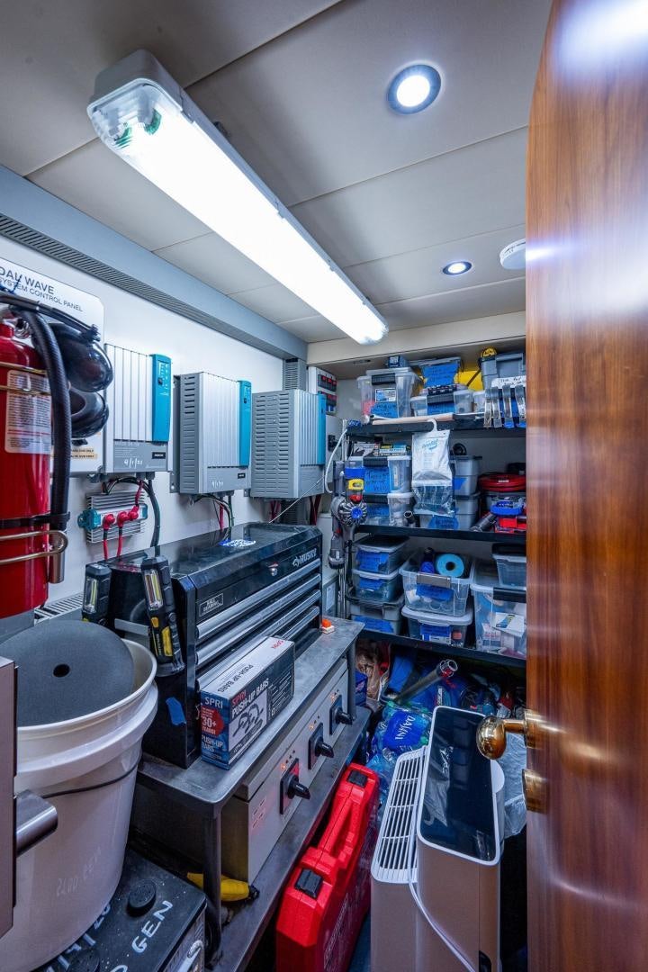 a room with many equipment aboard ODYSSEY Yacht for Sale