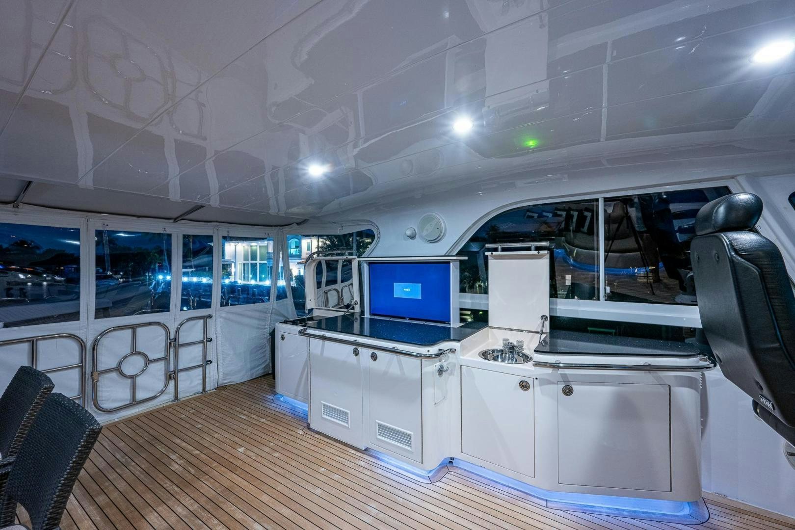 inside of a vehicle aboard ODYSSEY Yacht for Sale