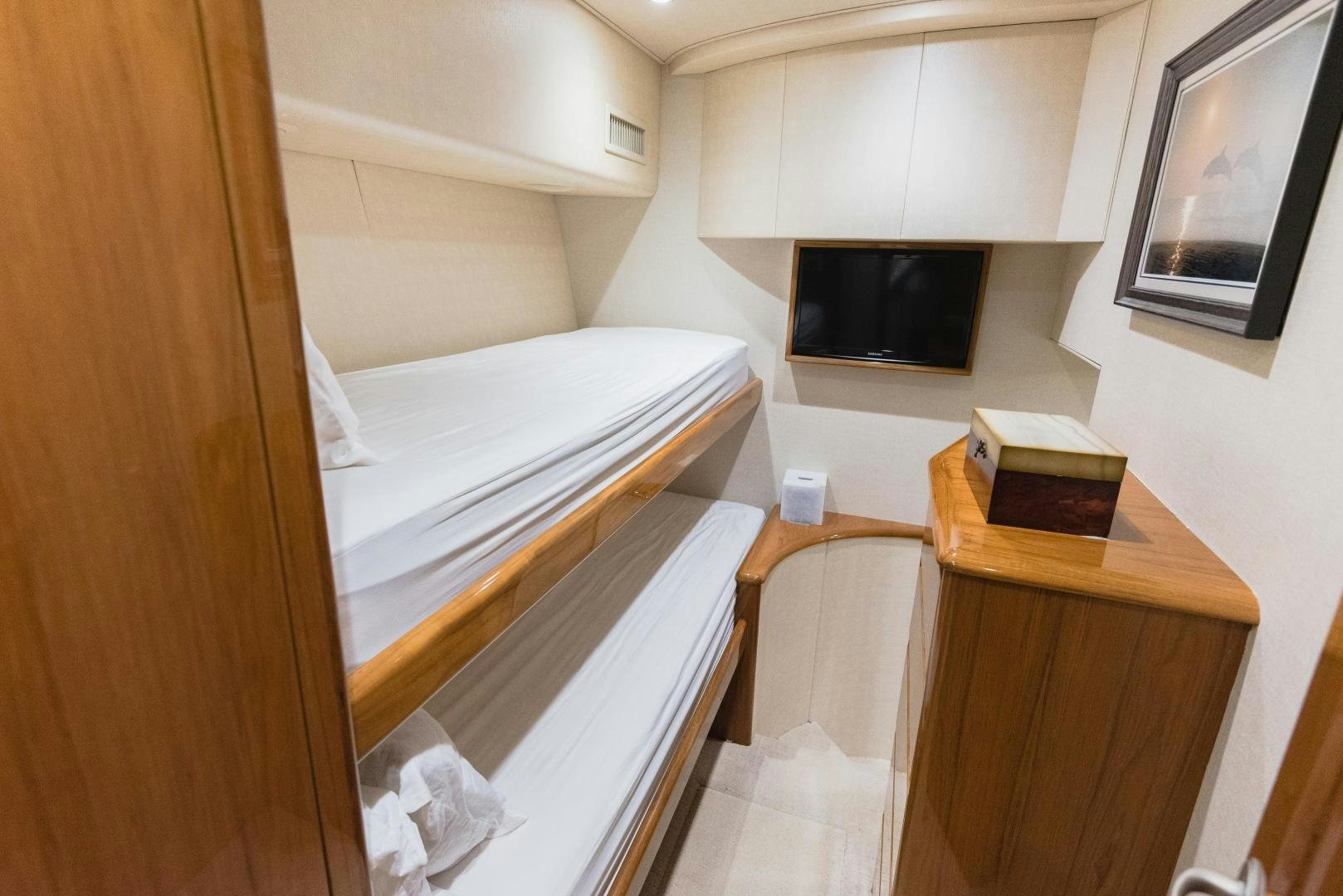 a small room with a bed and a desk aboard C STUDENT Yacht for Sale