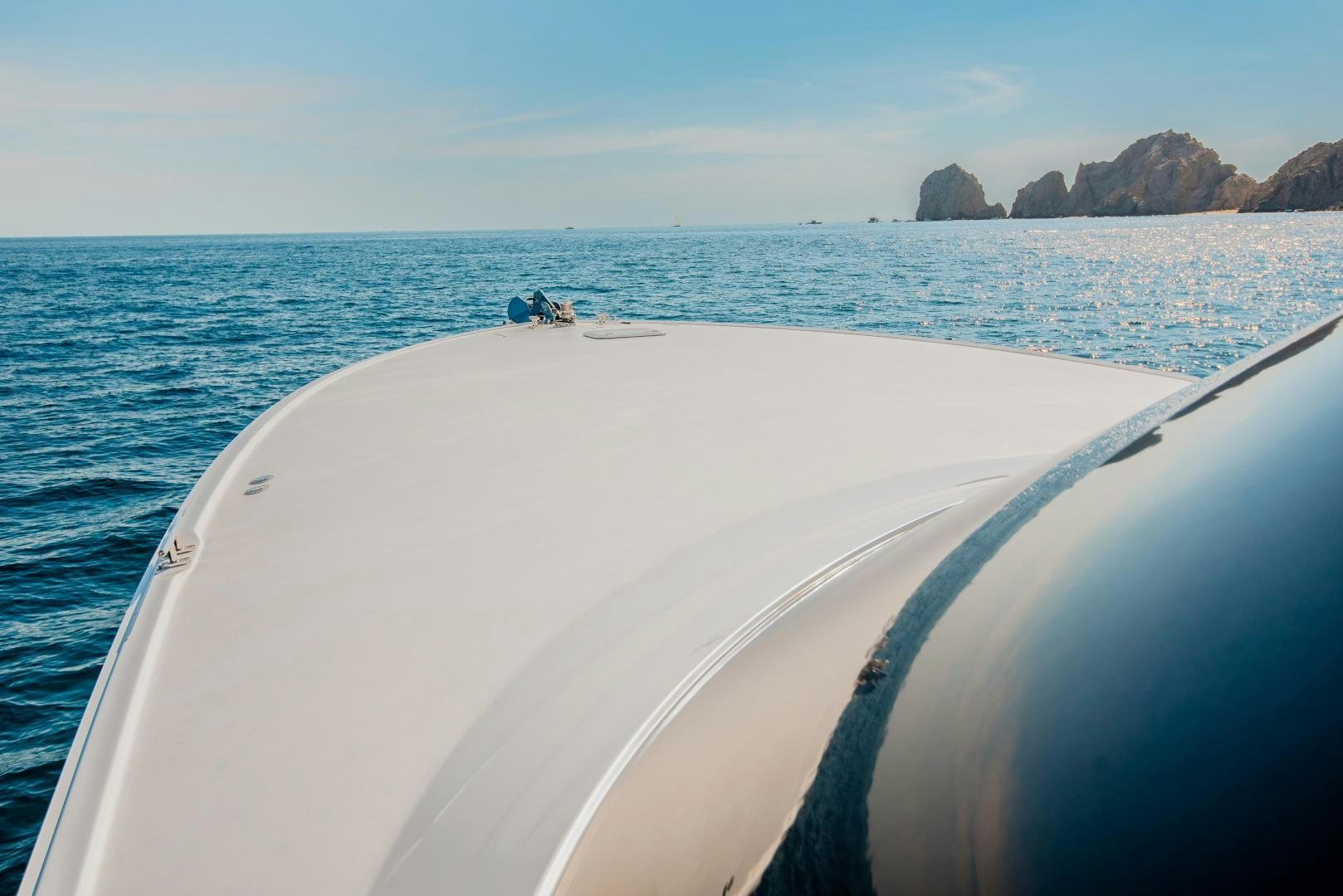 a beach with a white sand beach aboard C STUDENT Yacht for Sale