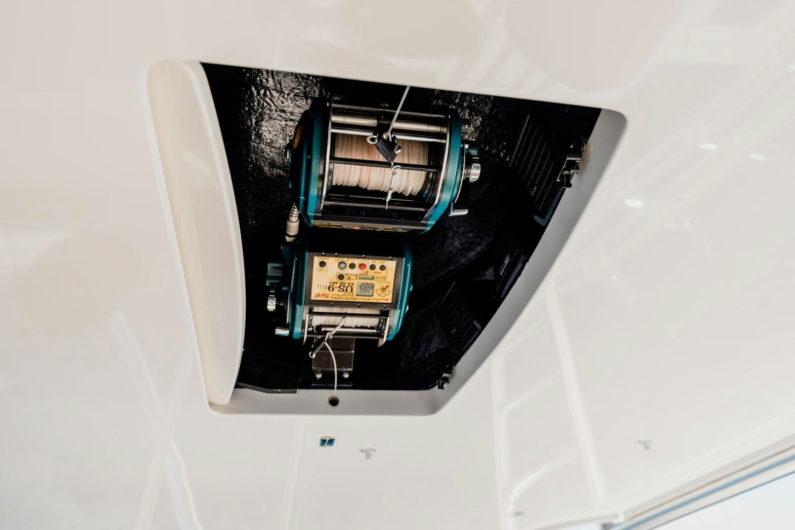 a black and blue electronic device aboard C STUDENT Yacht for Sale