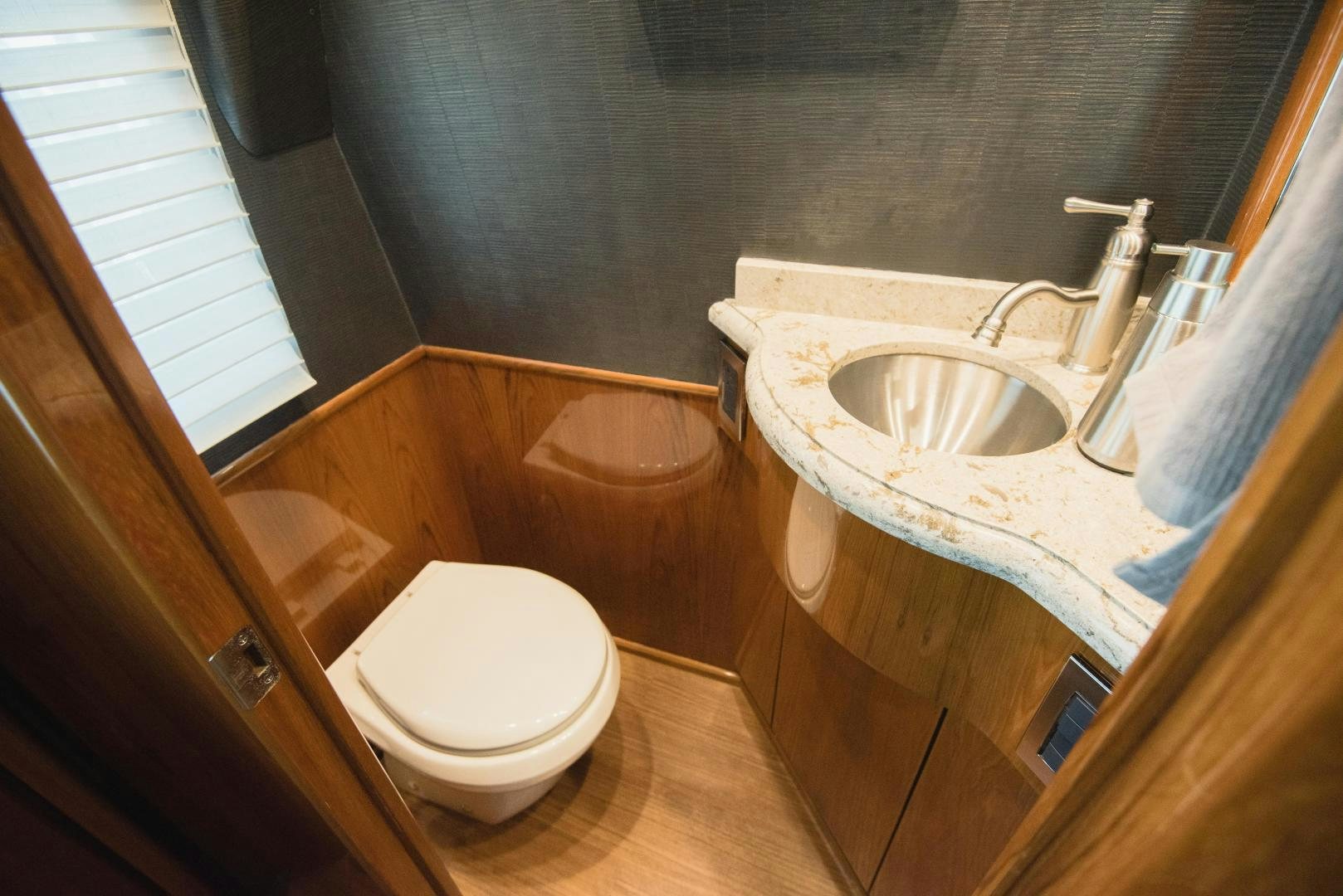 a bathroom with a sink toilet and a bathtub aboard C STUDENT Yacht for Sale