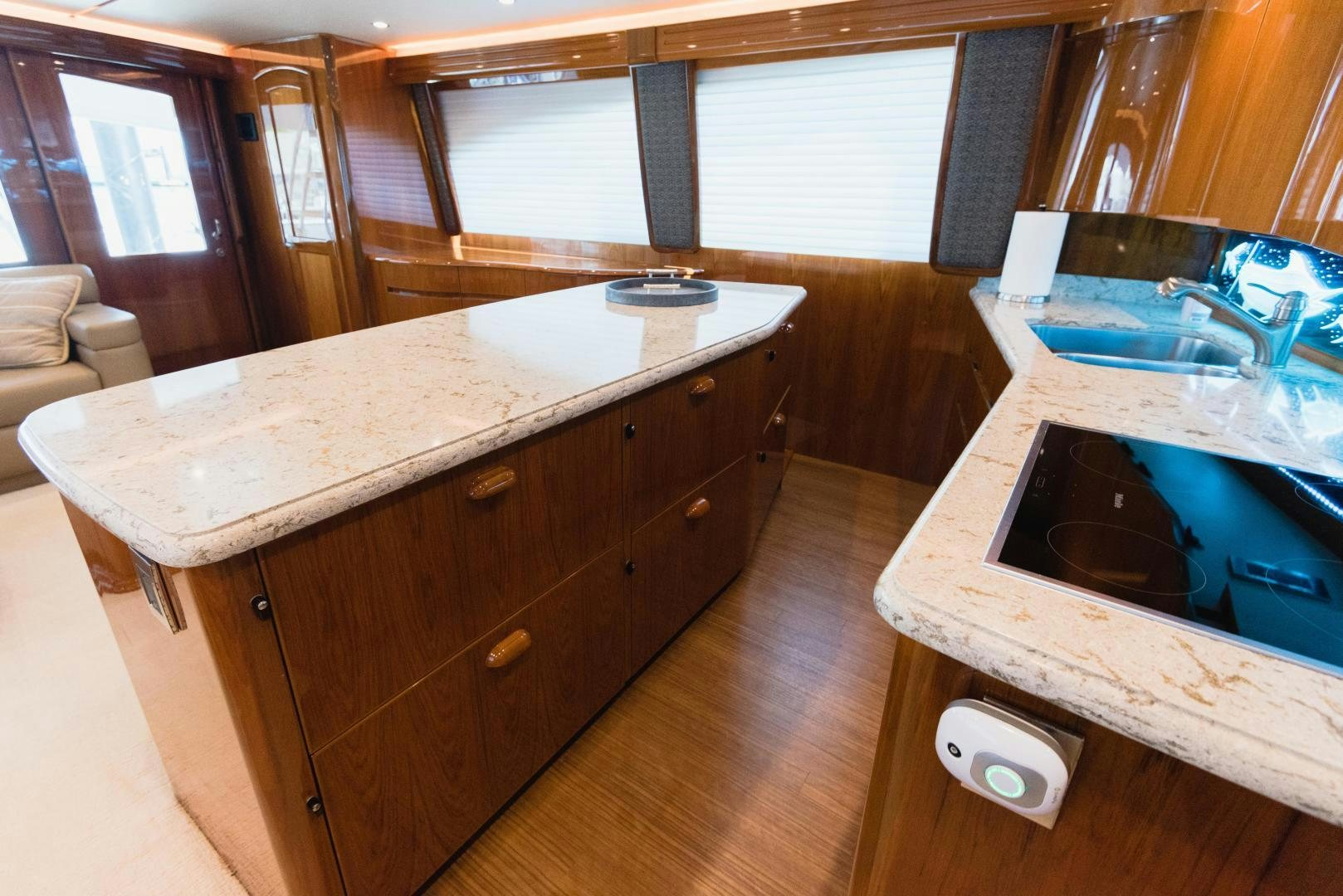 a kitchen with a stove and a sink aboard C STUDENT Yacht for Sale
