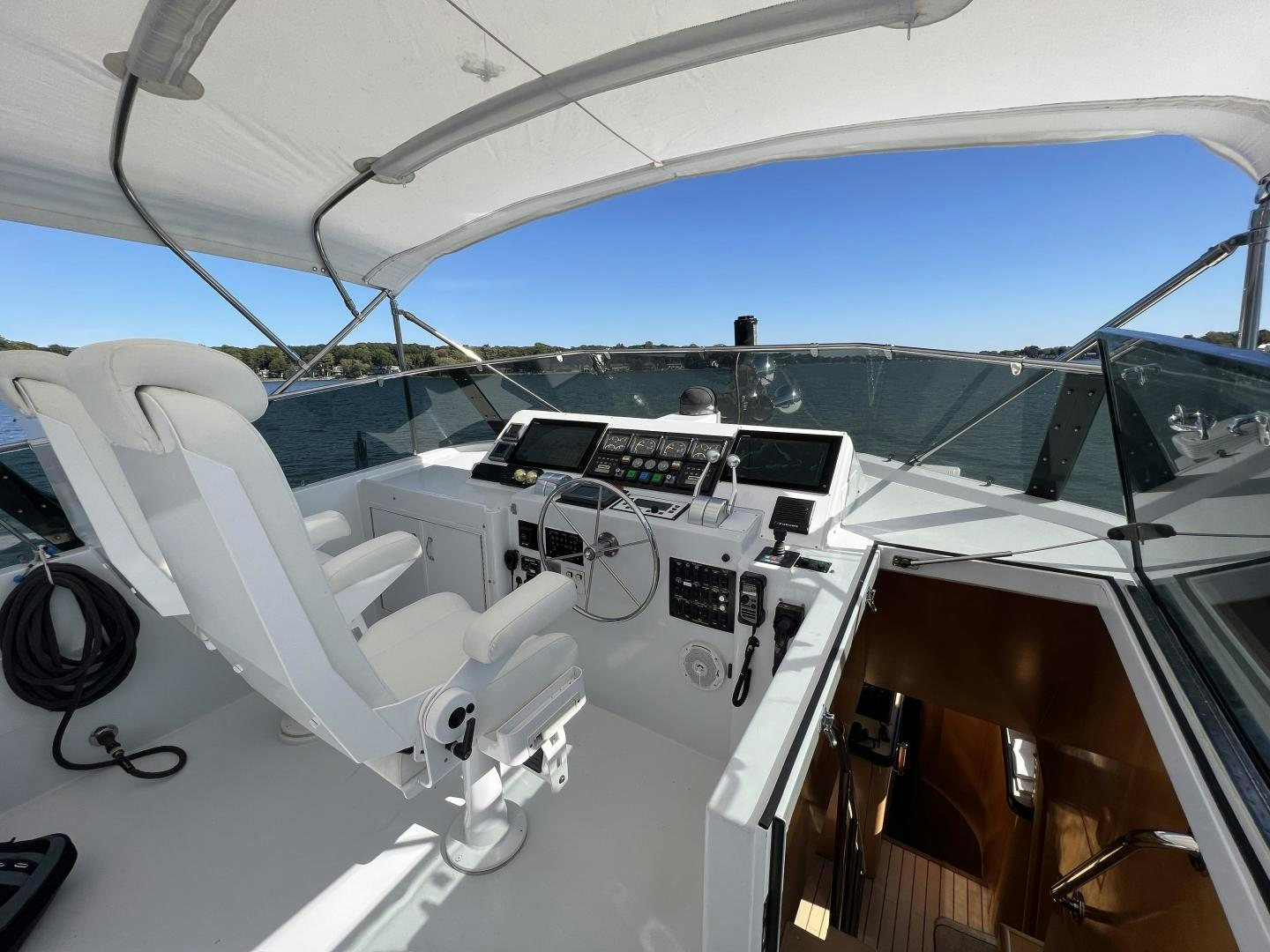 a cockpit of an airplane aboard LUCKY JOE Yacht for Sale