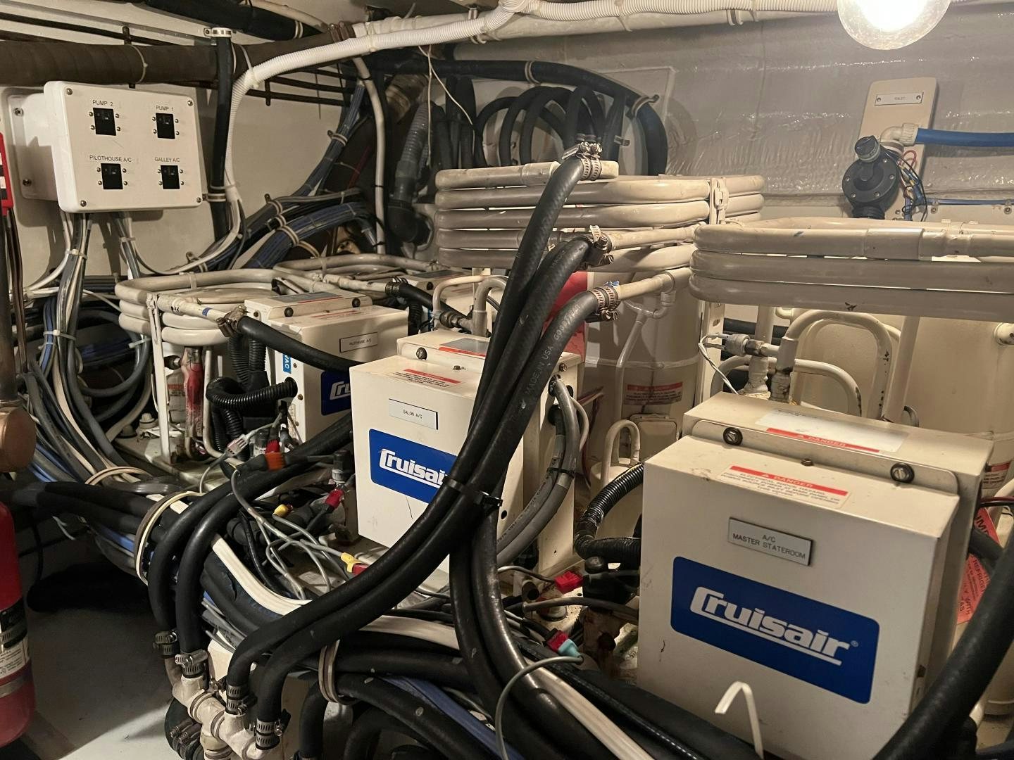 a machine with wires aboard LUCKY JOE Yacht for Sale