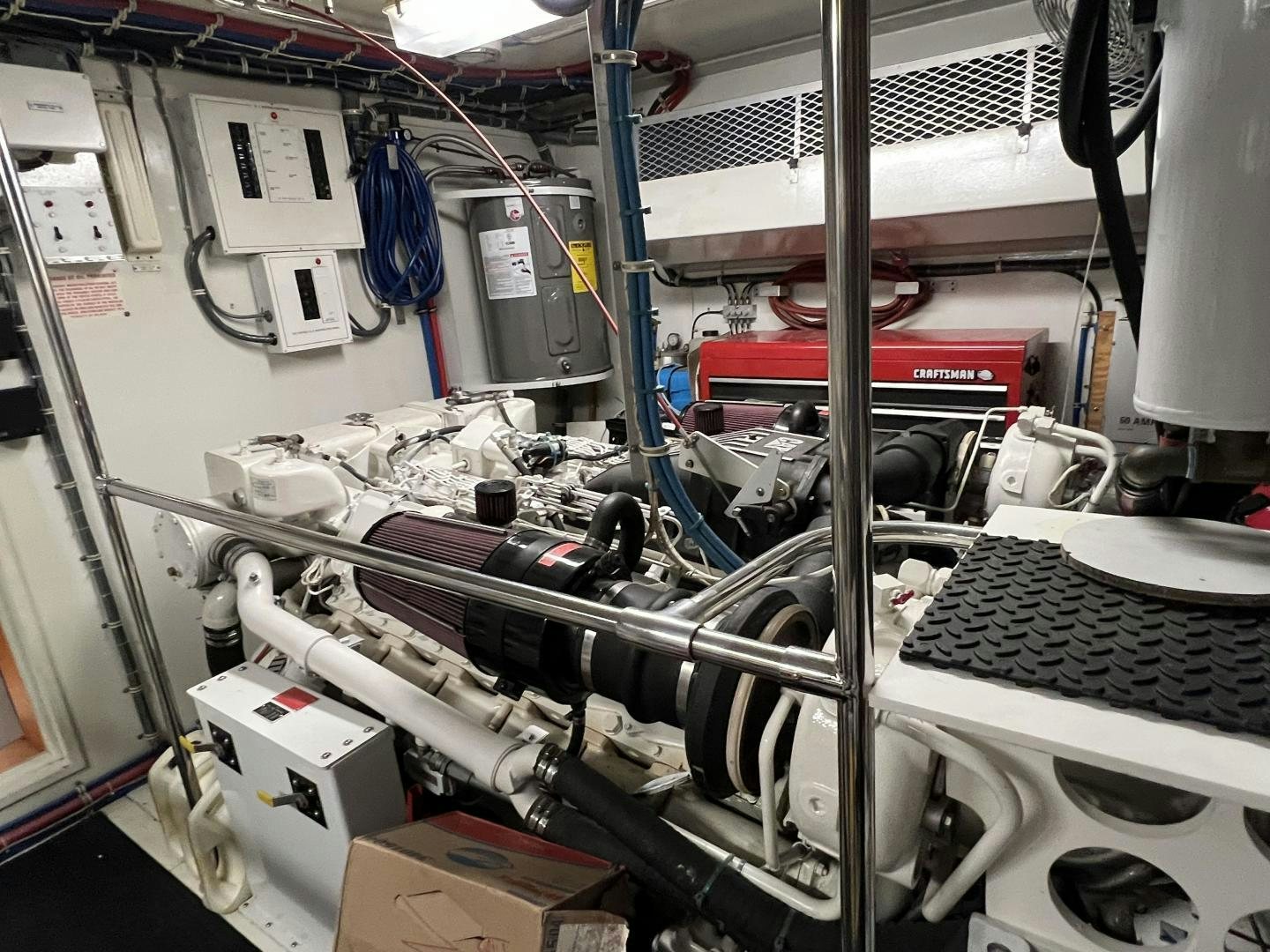 a machine in a factory aboard LUCKY JOE Yacht for Sale
