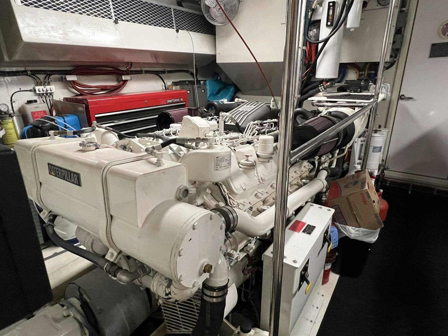 a machine in a room aboard LUCKY JOE Yacht for Sale