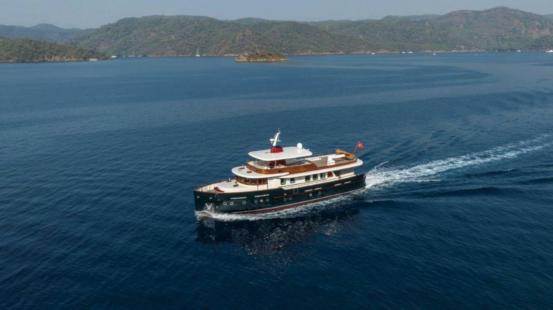 a boat on the water aboard MAGNOLIA ONE Yacht for Sale