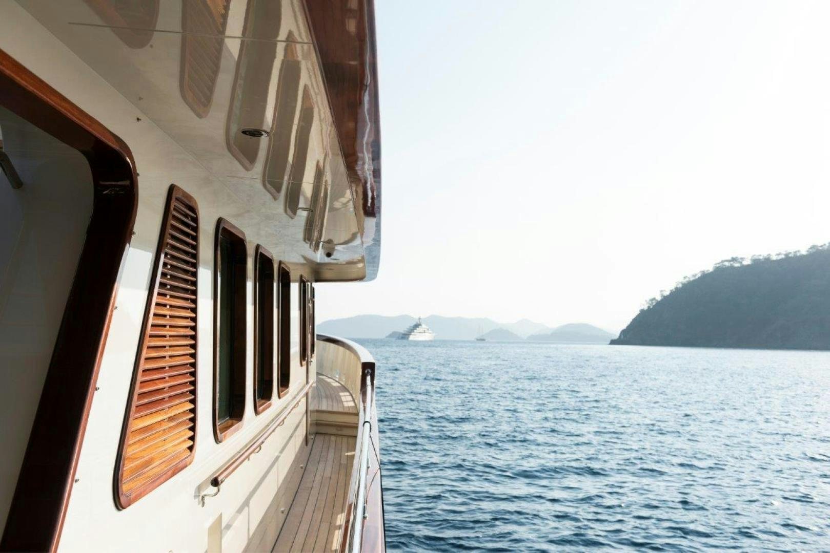 a boat on the water aboard MAGNOLIA ONE Yacht for Sale