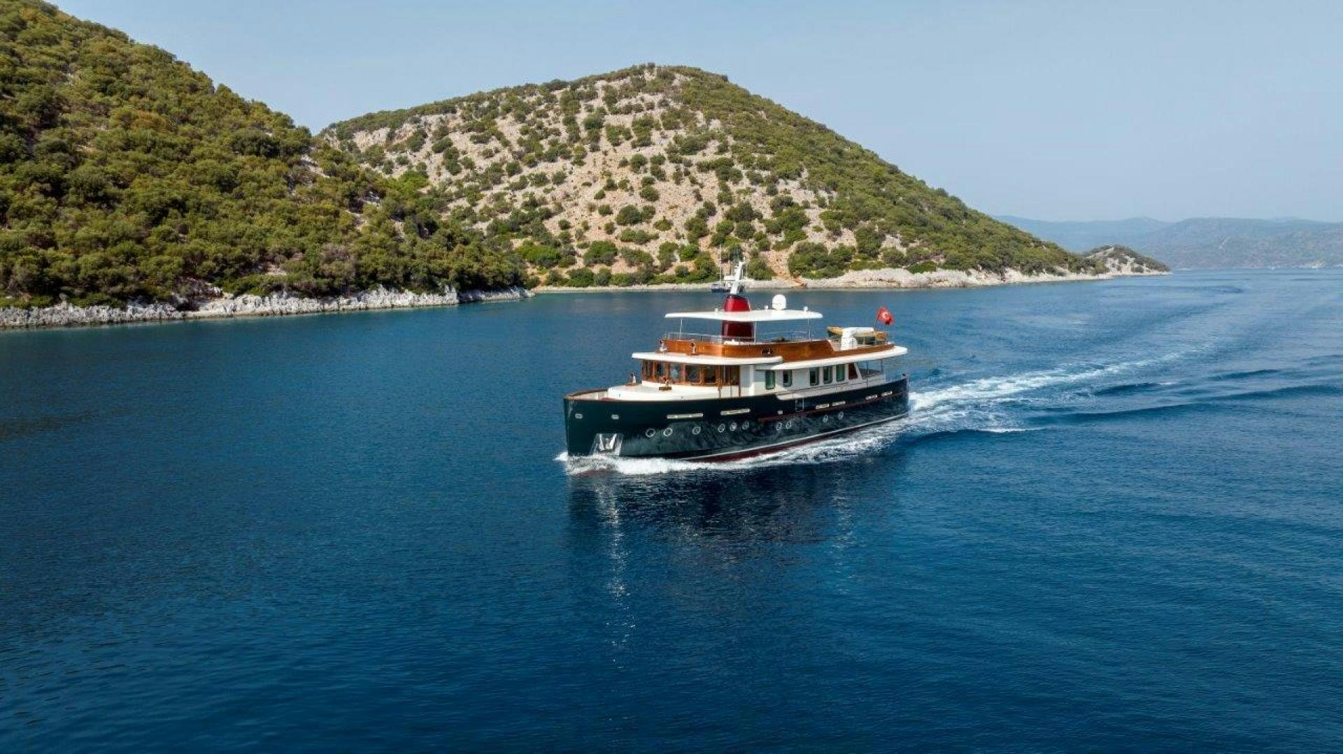 a boat on the water aboard MAGNOLIA ONE Yacht for Sale