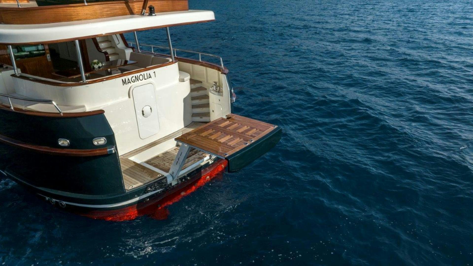 a boat on the water aboard MAGNOLIA ONE Yacht for Sale