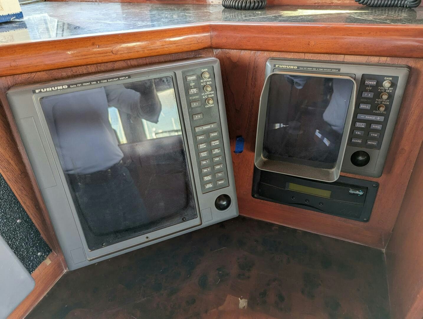 a microwave oven on a counter aboard ISABELLA Yacht for Sale
