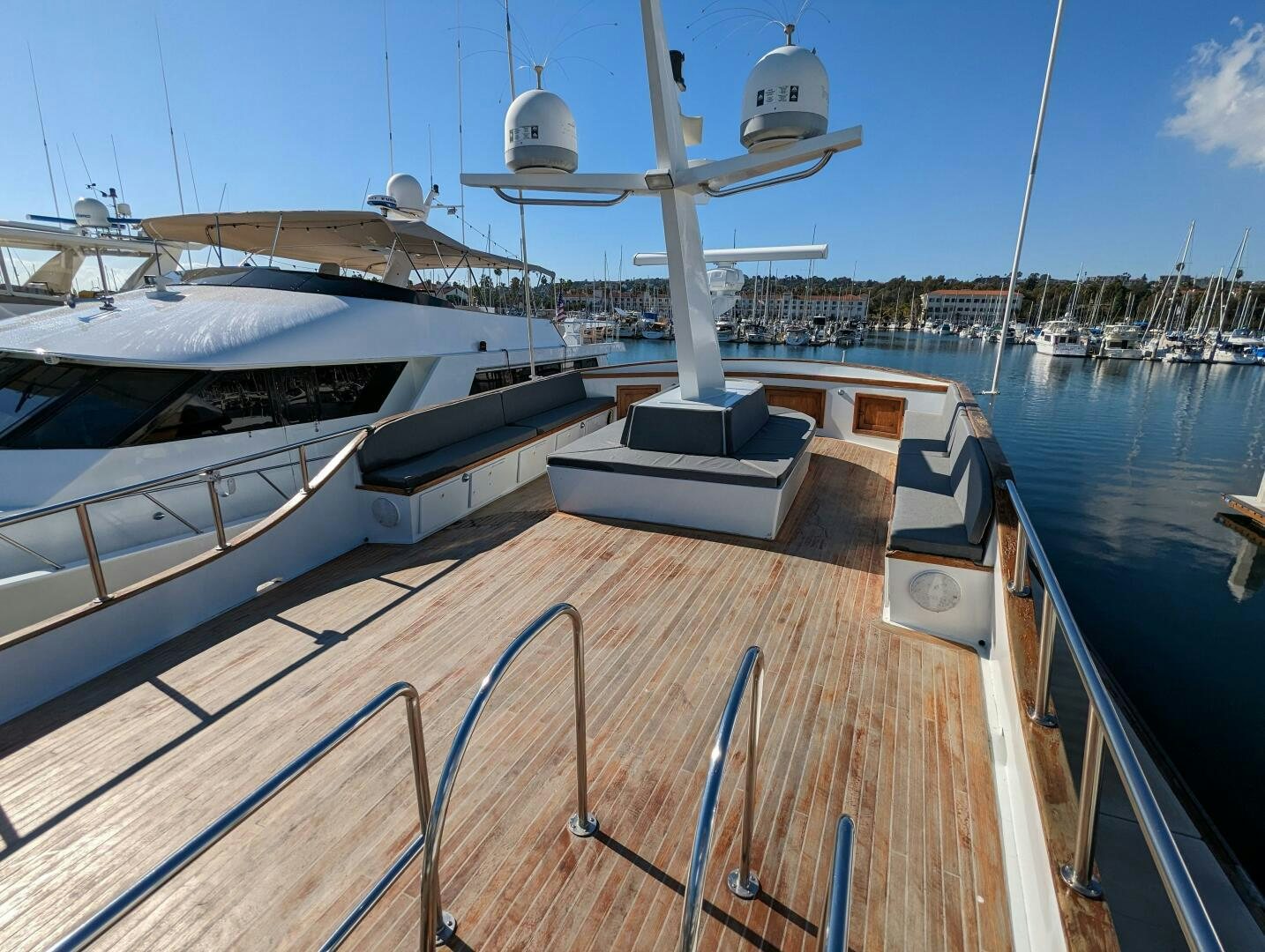 a boat docked at a pier aboard ISABELLA Yacht for Sale