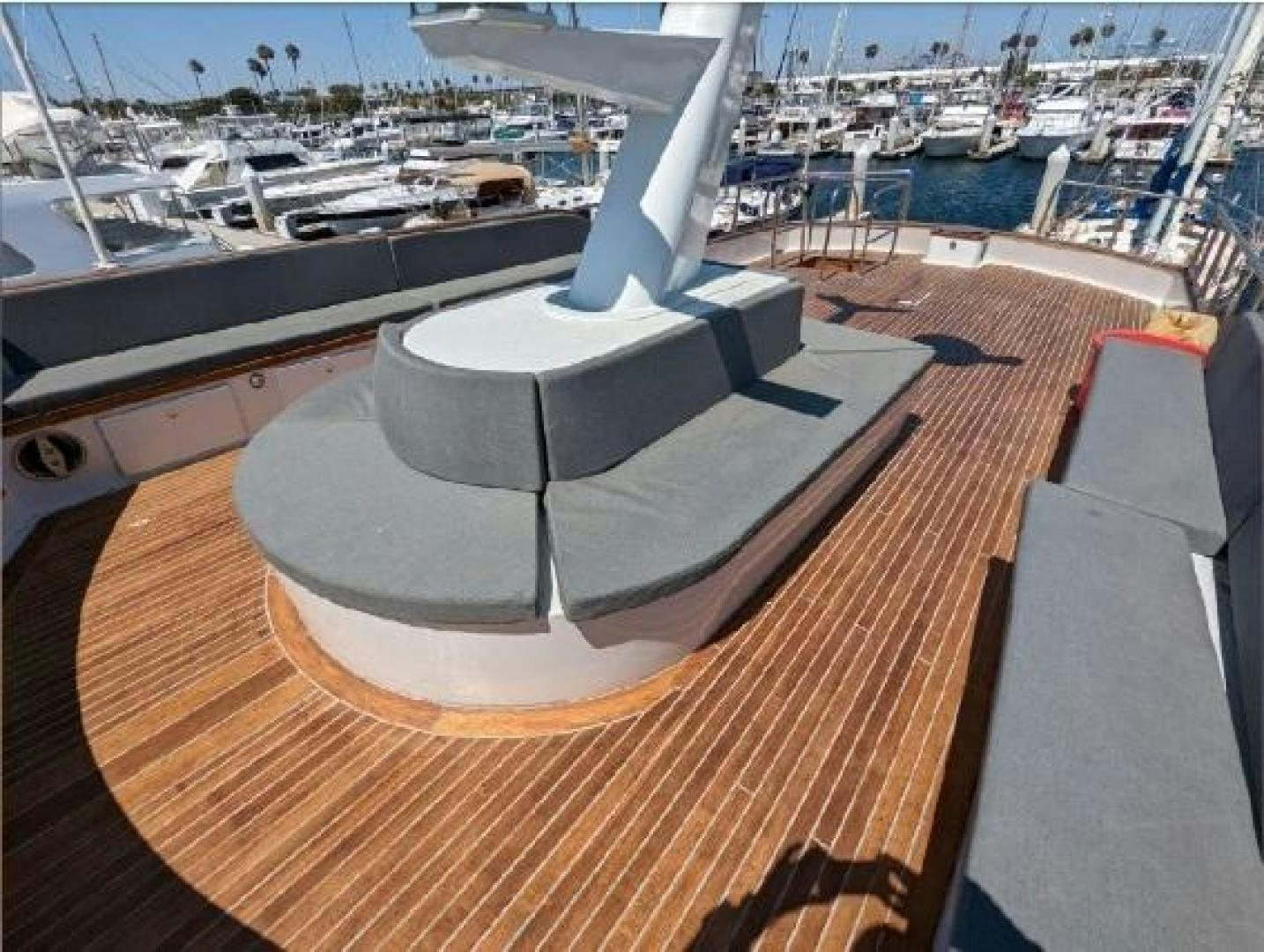 a white statue on a deck aboard ISABELLA Yacht for Sale