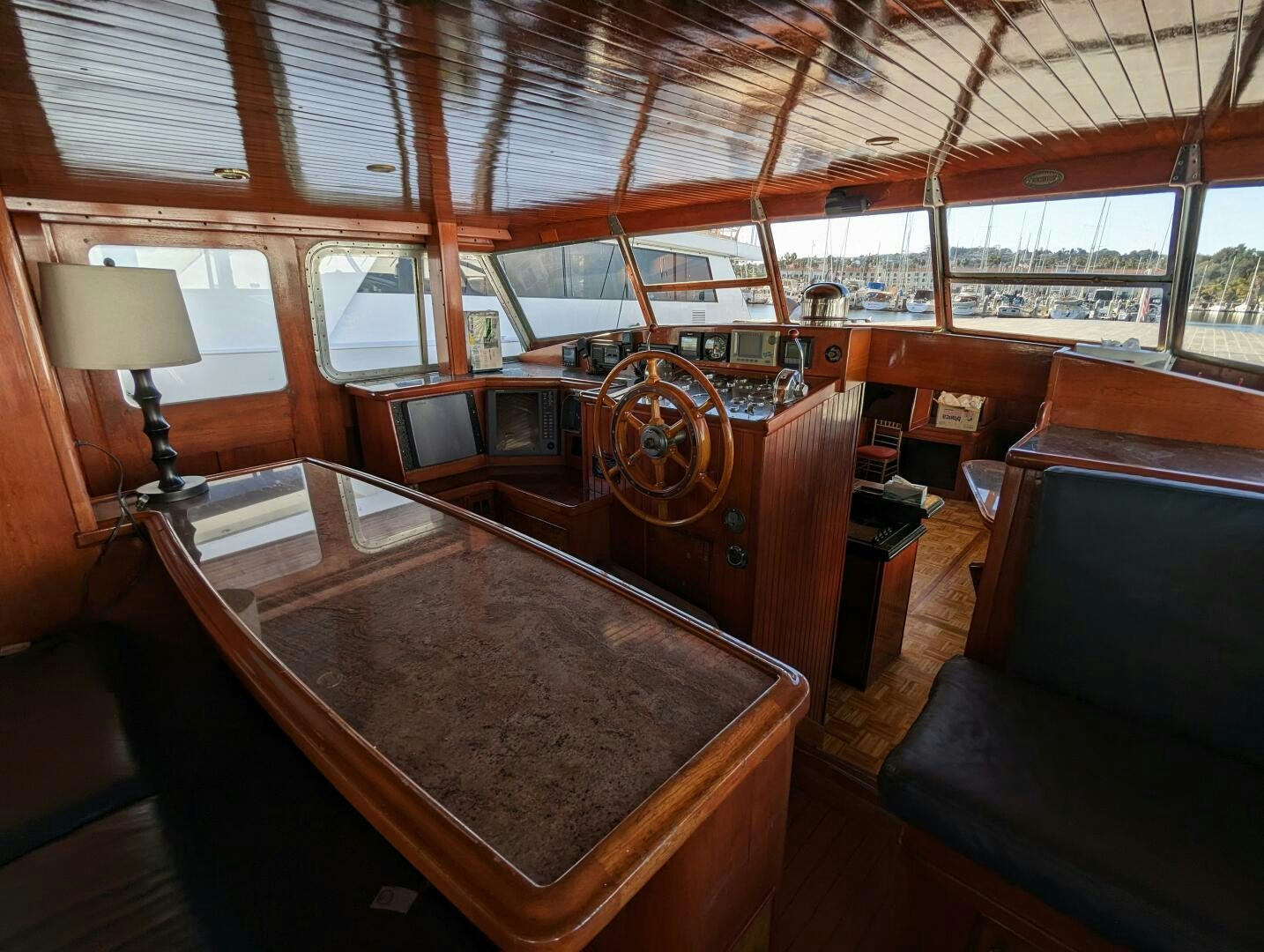a wooden boat in a museum aboard ISABELLA Yacht for Sale
