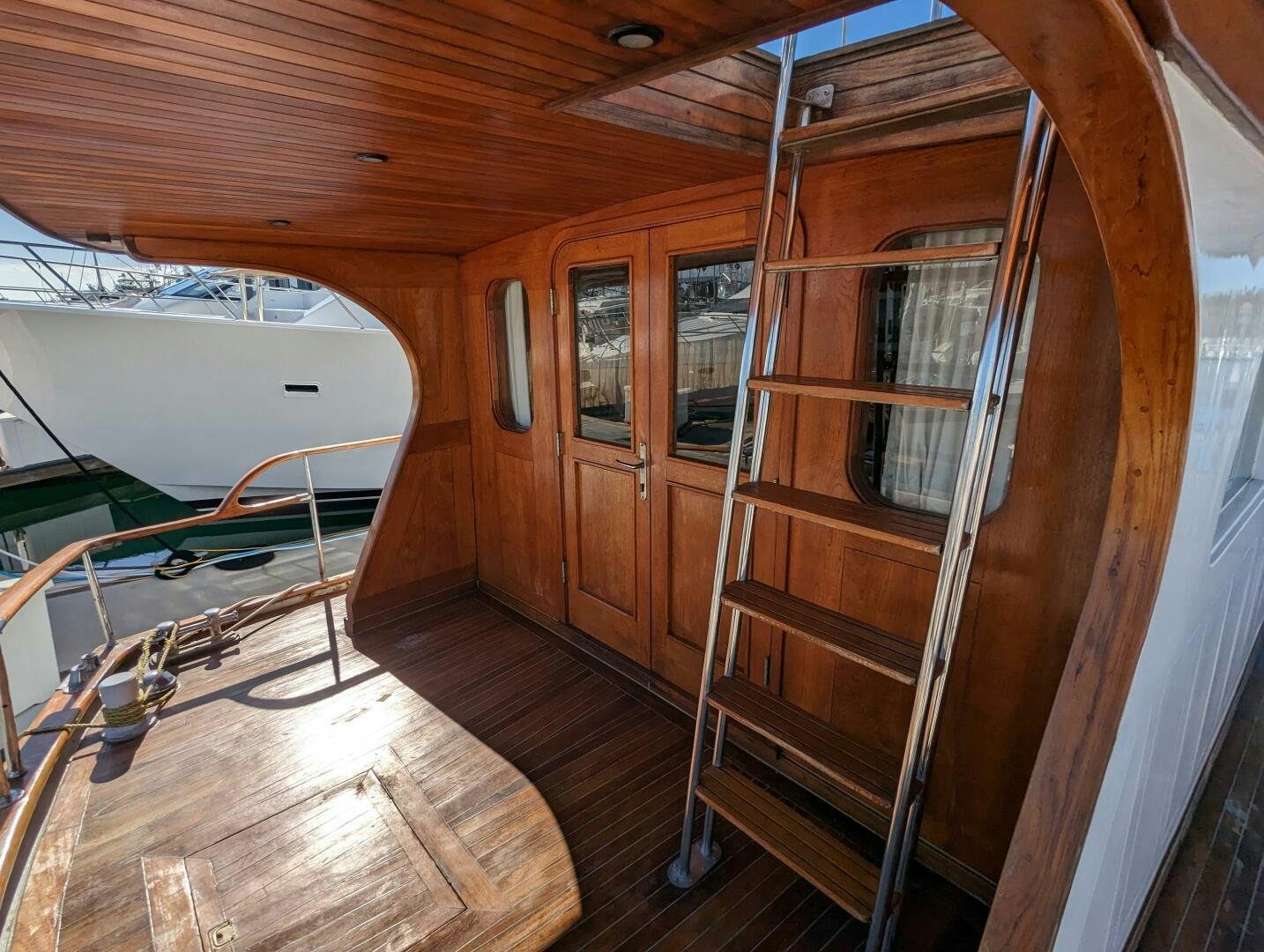 a boat on a deck aboard ISABELLA Yacht for Sale